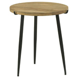 Coaster Fine Furniture Pilar - Round Solid Wood Top End Table - Natural And Black | Meri Furniture