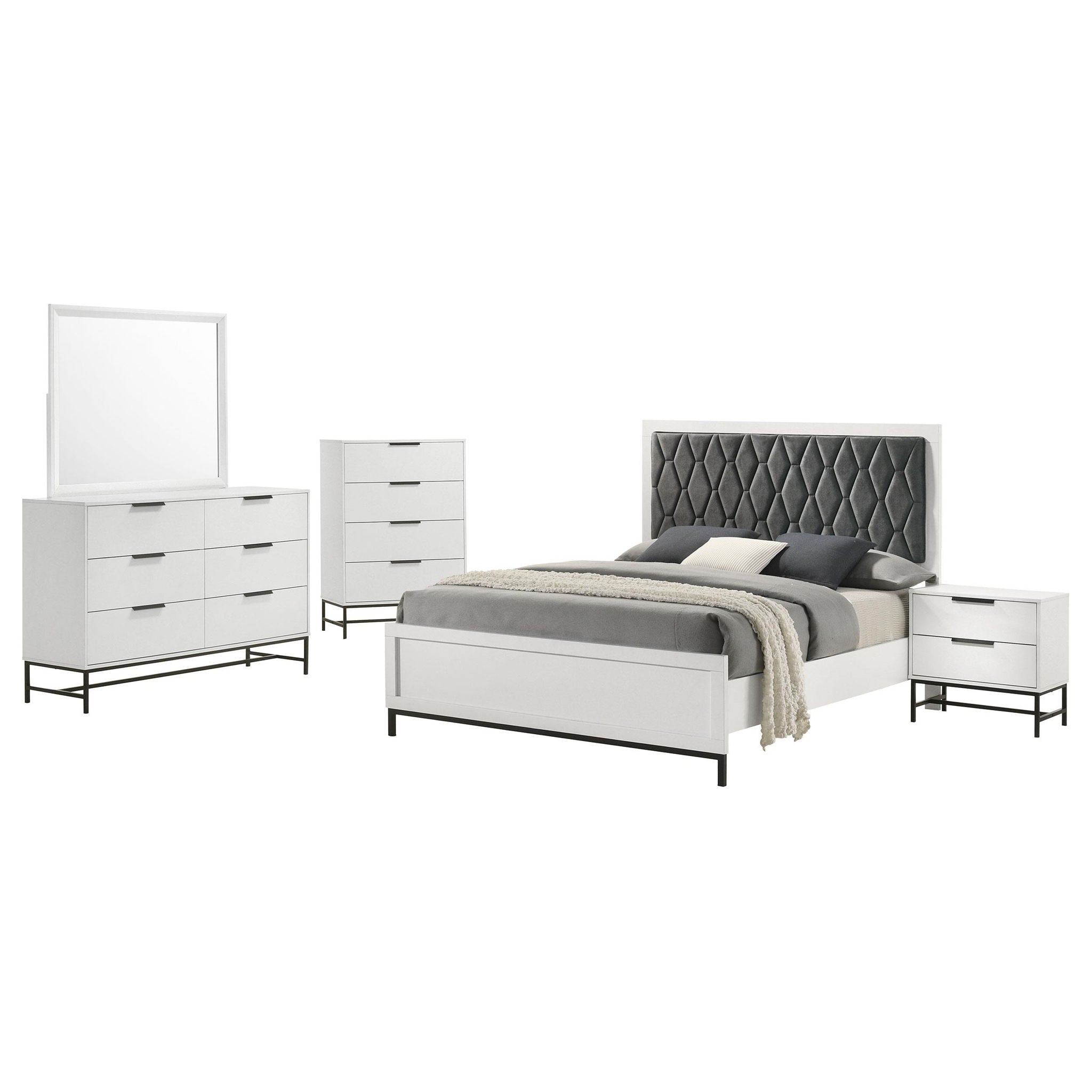 Sonora 5-piece California King Bedroom Set White
