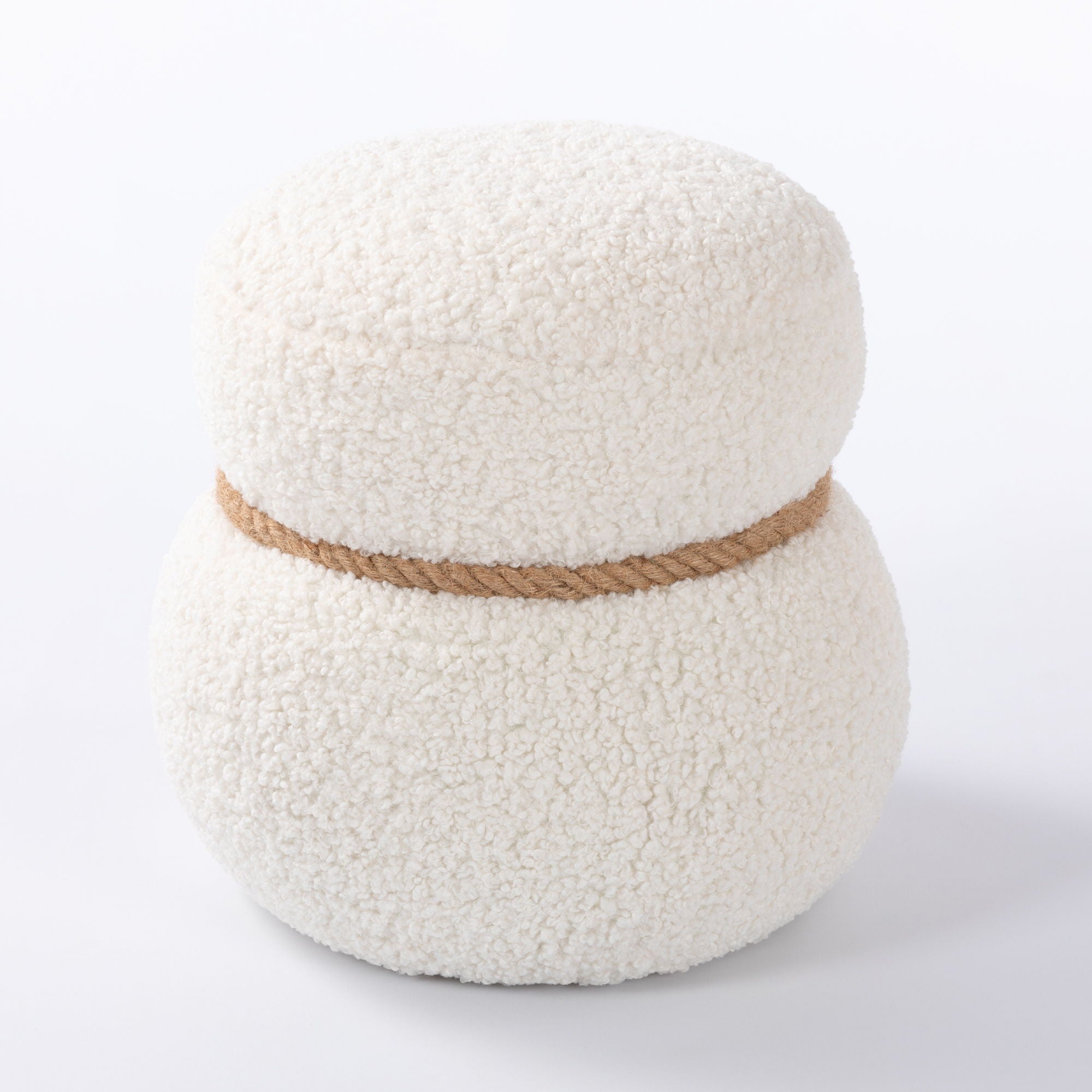 Snowman Stool With Cushion And Solid Wood Frame