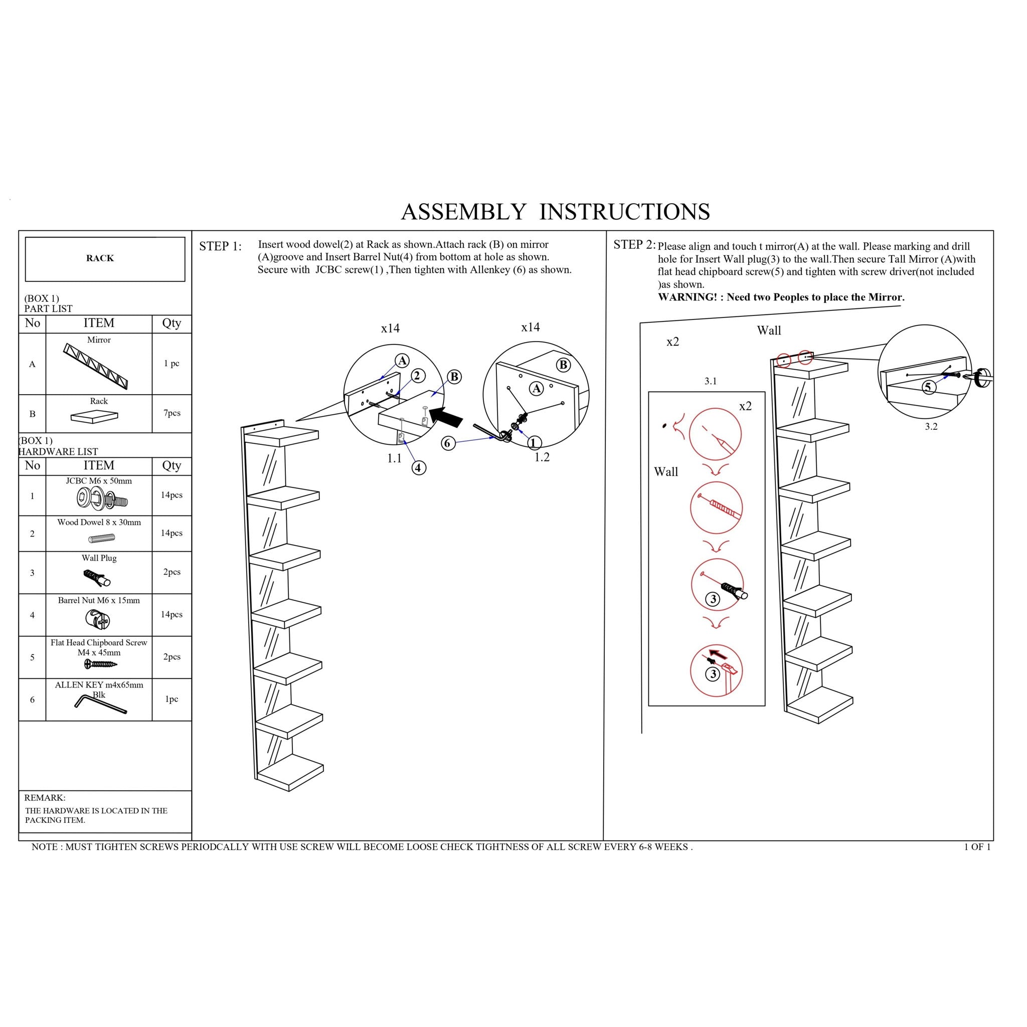 Glam Open Shelving Rack With Mirrored Back For Living Room - Cream / White