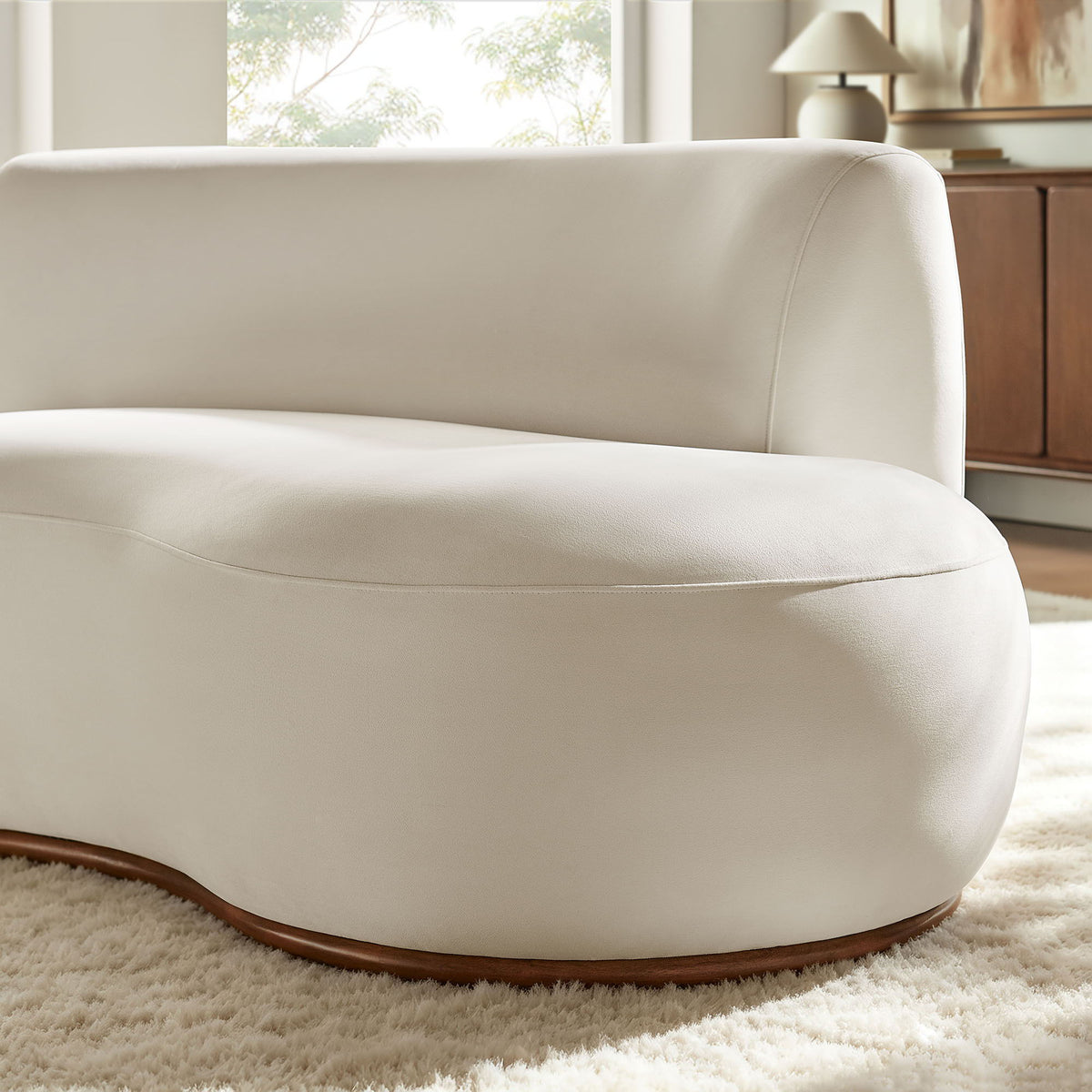 Rialta Curved Right-Arm Performance Velvet Sectional Loveseat by Modway