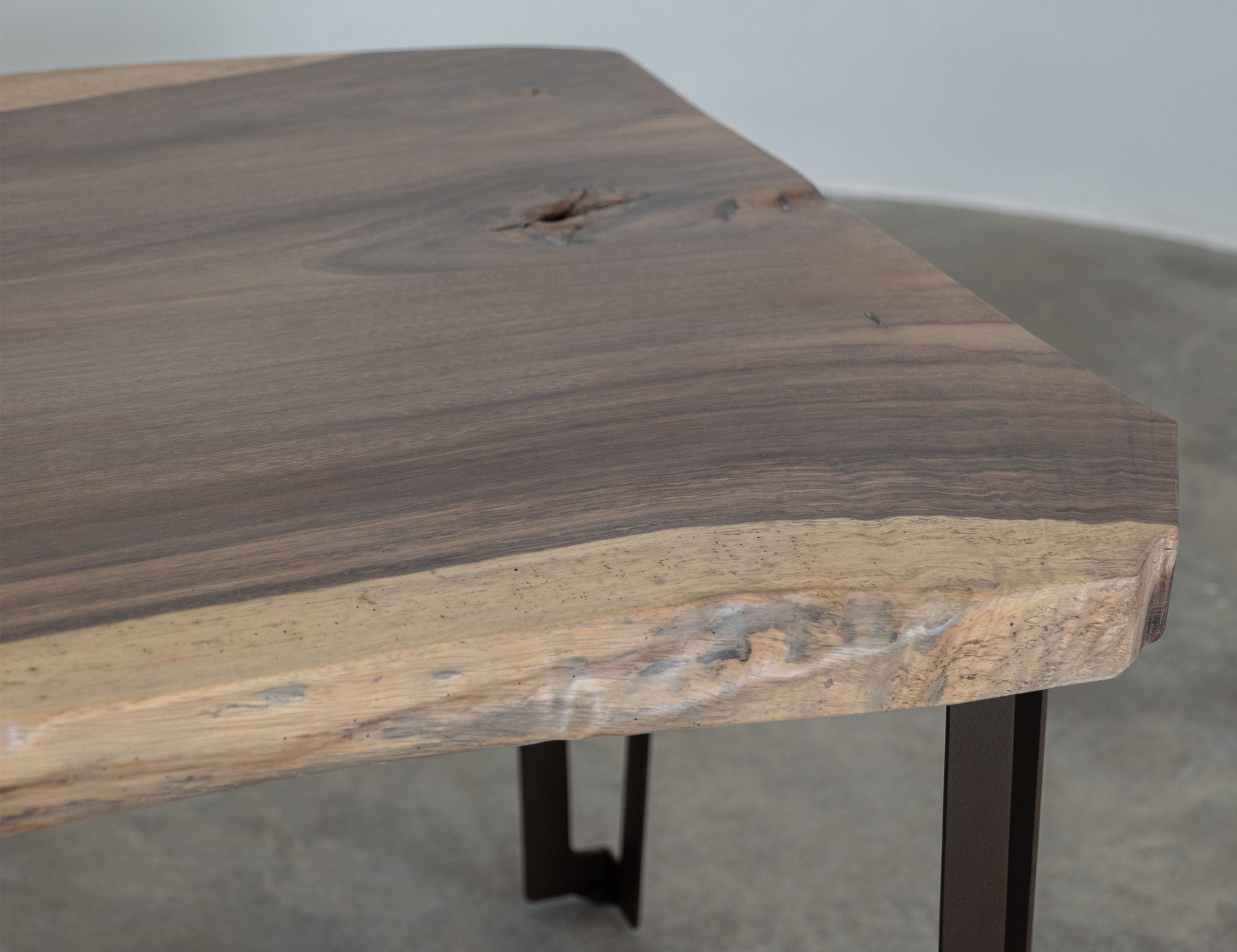 International Furniture Direct Natural Parota - Rectangular Table (Live Edge) - Light Brown | Meri Furniture