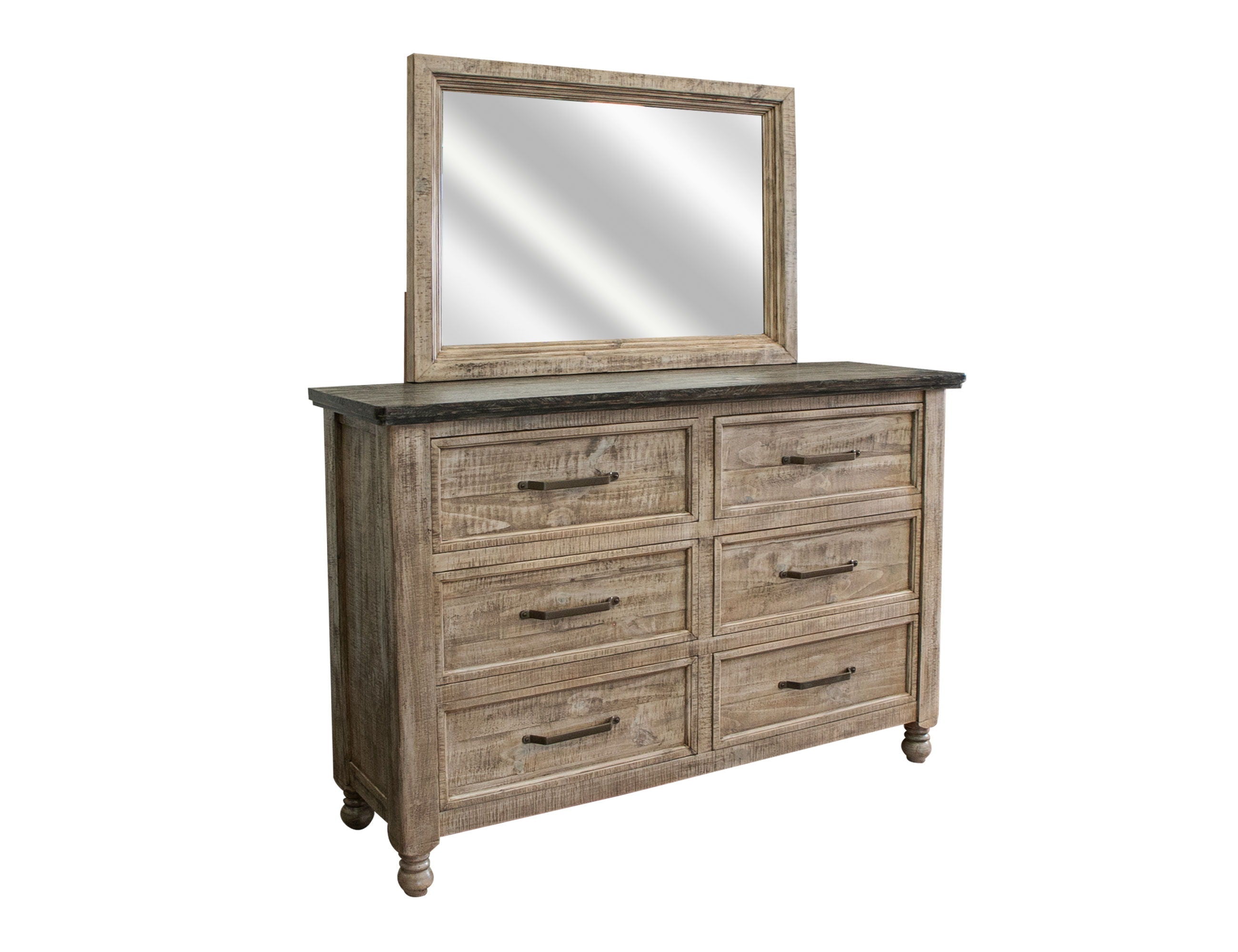 International Furniture Direct Natural Stone - Dresser - Taupe Brown | Meri Furniture