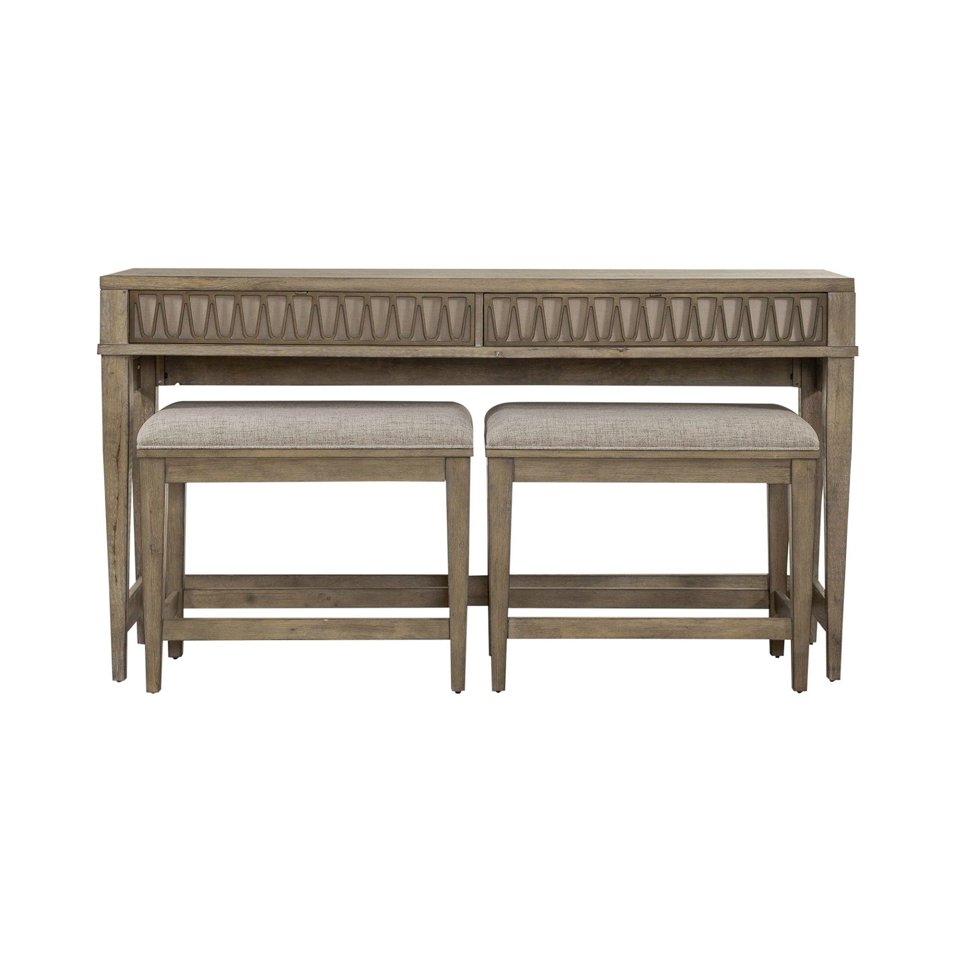 Liberty Furniture Devonshire - 3 Piece Console Set - Weathered Sandstone | Meri Furniture