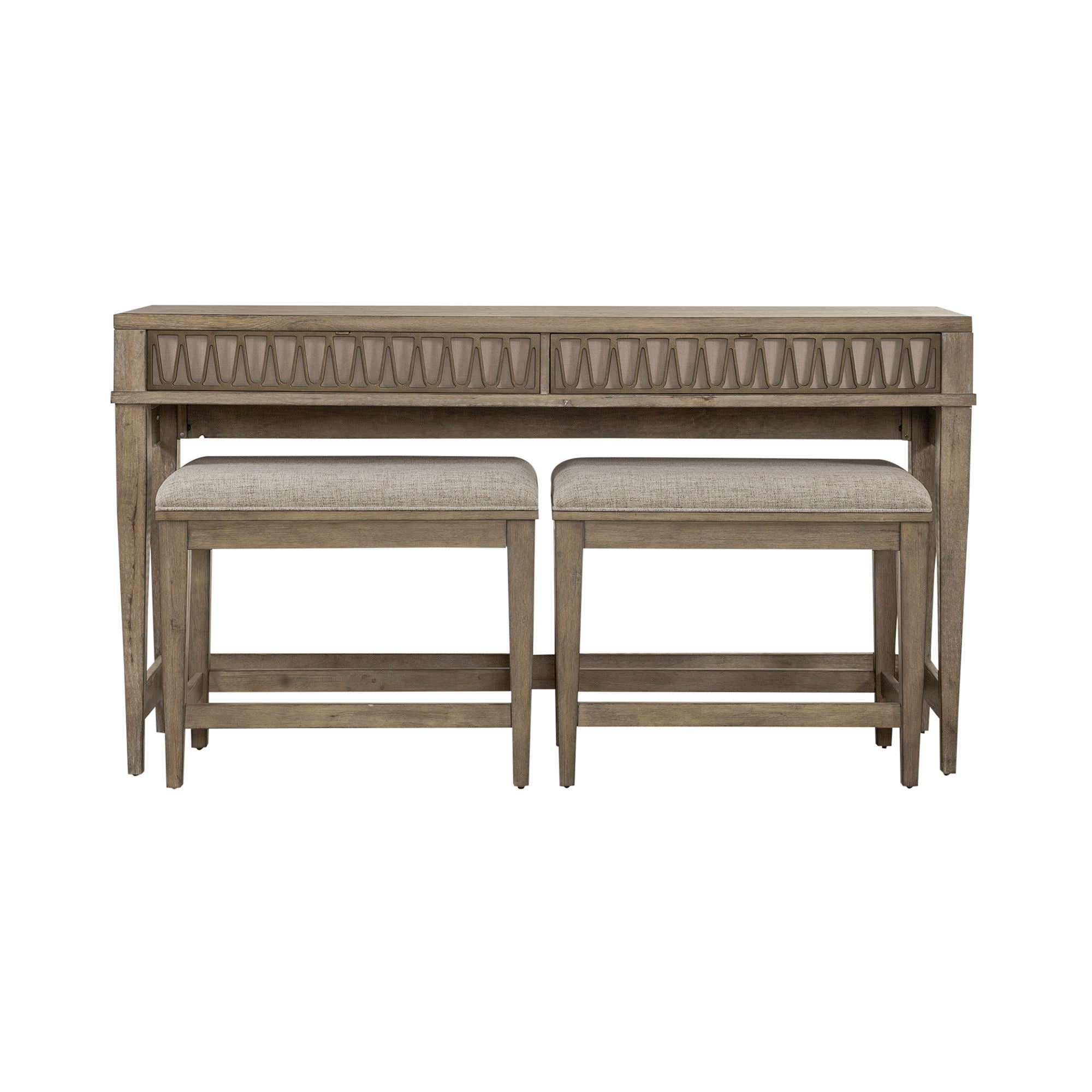 Liberty Furniture Devonshire - 3 Piece Console Set - Weathered Sandstone | Meri Furniture