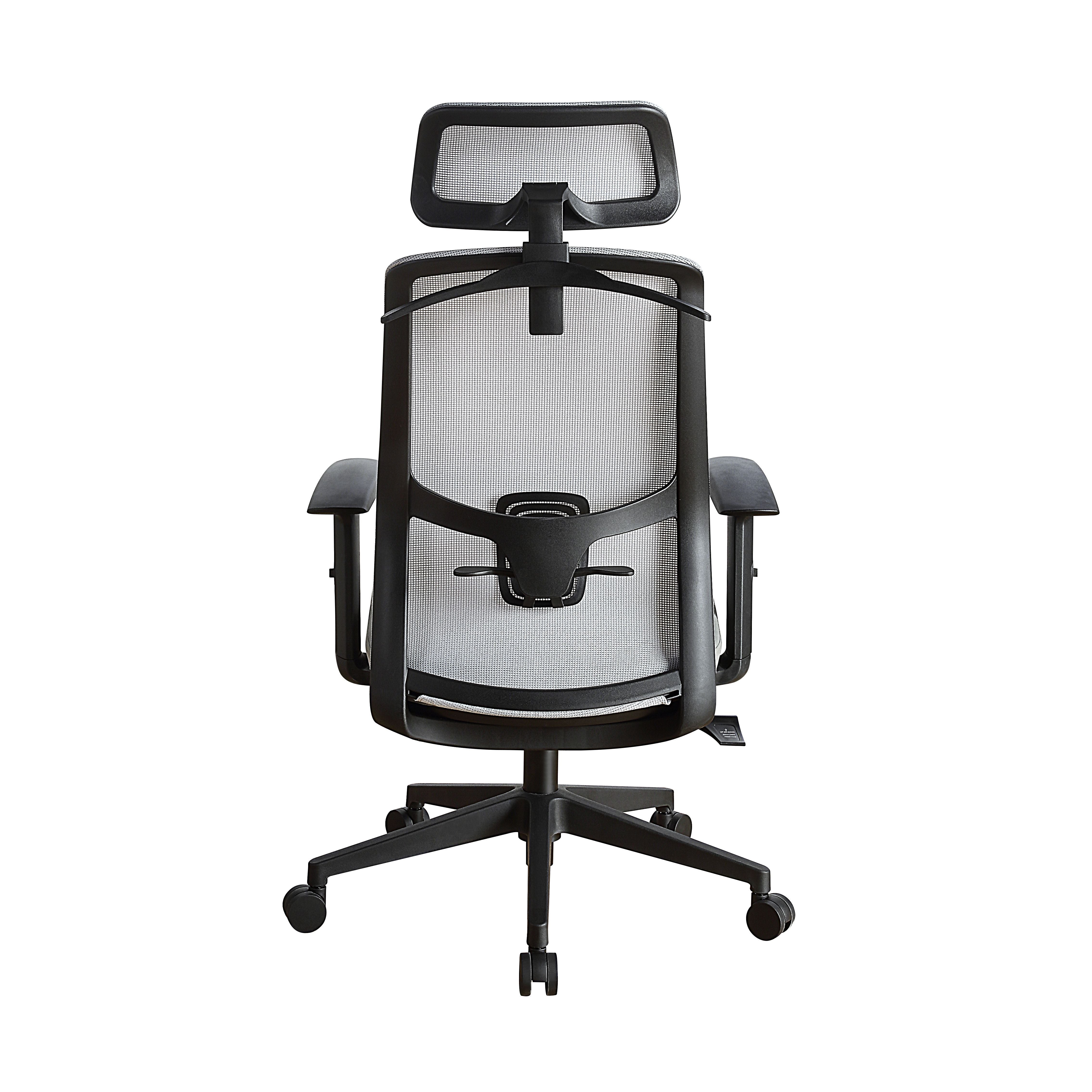 ACME •KD, Office Chair•Seat: Swivel (360 Degrees), and Adjustable Height•Padded Seat Cushion•Back Cushion w/Breathable Mesh Material•5-Star Base w/Casters•Seat Cushion Thickness: 3"•Adjustable Headrest(3 Angels & 6 cm) & Armrest(8 cm) | Meri Furniture