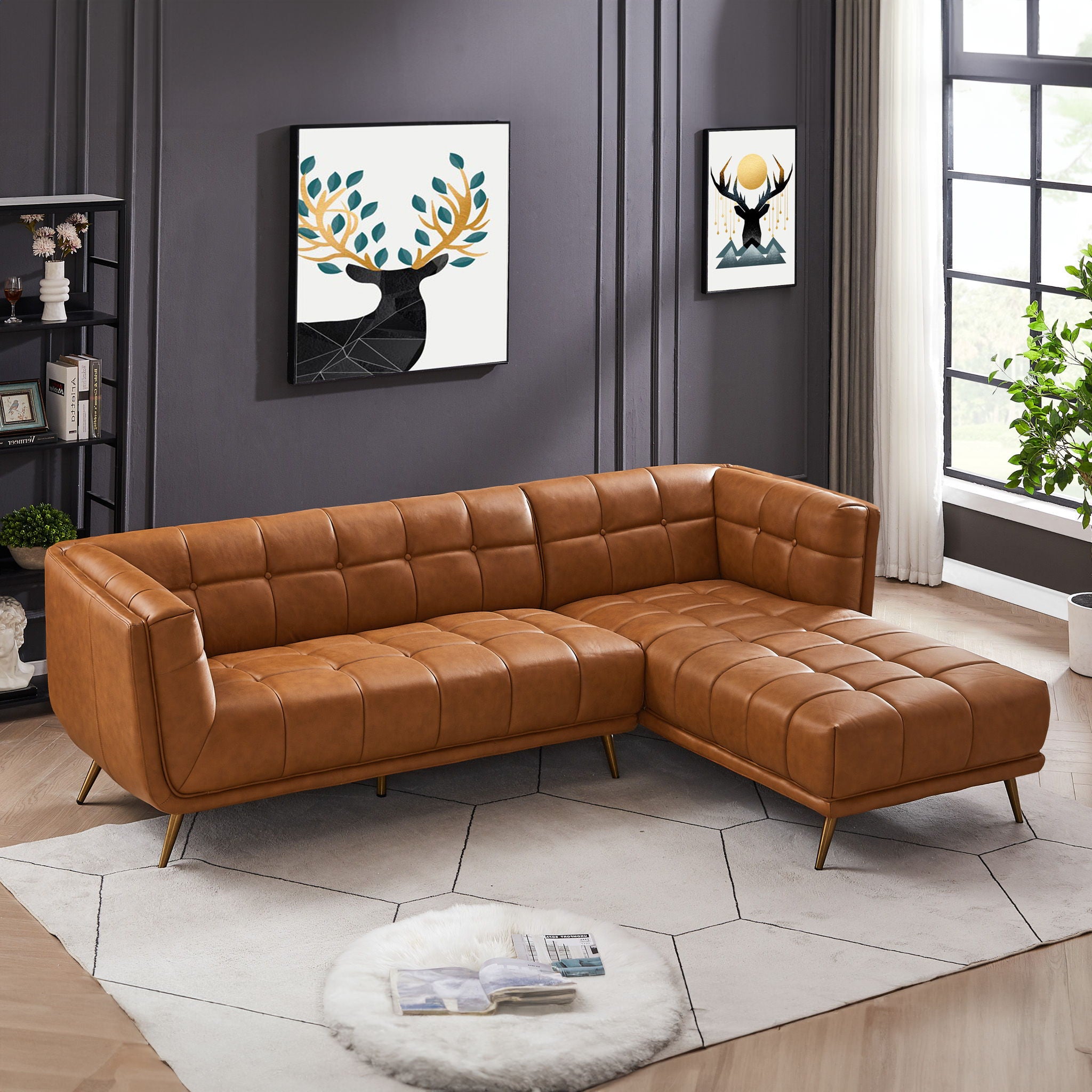 Addison - L Shape Sectional Sofa Tufted