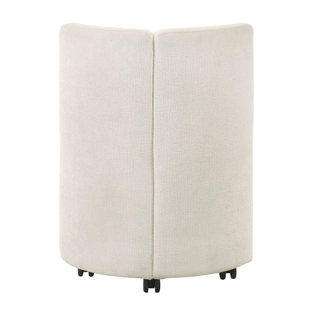 Blayde - Side Chair With Swivel Set of 2) - White Chenille Fabric