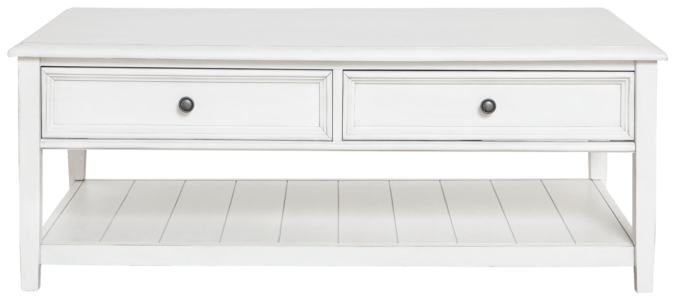 Signature Design by Ashley® Kanwyn - Whitewash - Rectangular Cocktail Table | Meri Furniture