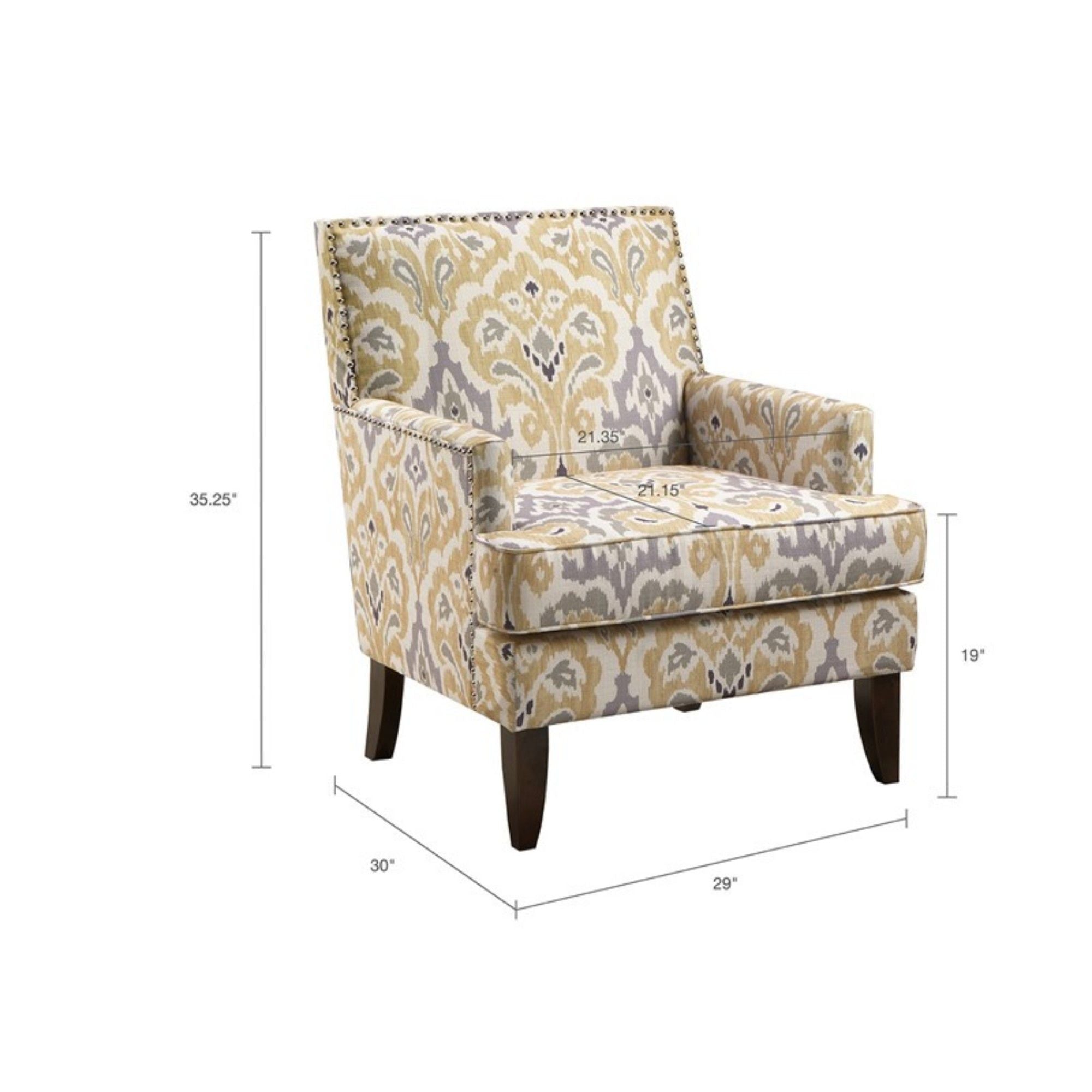 Colton - Track Arm Club Chair With Nailhead Trim