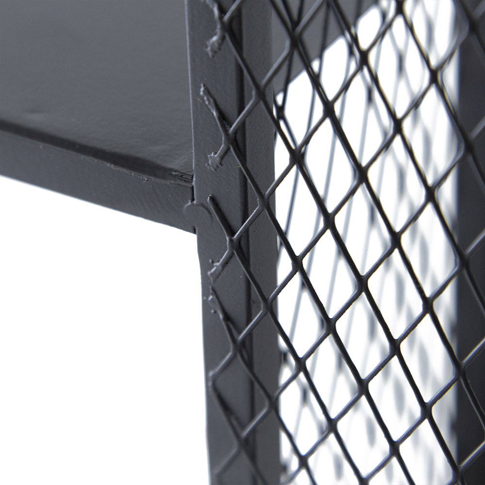 Floating Wine Bar Shelf With Glass Holder And Display Shelves - Black