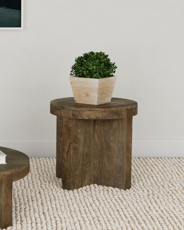 Coaster Fine Furniture Kinkaid - Round Solid Mango Wood Table | Meri Furniture