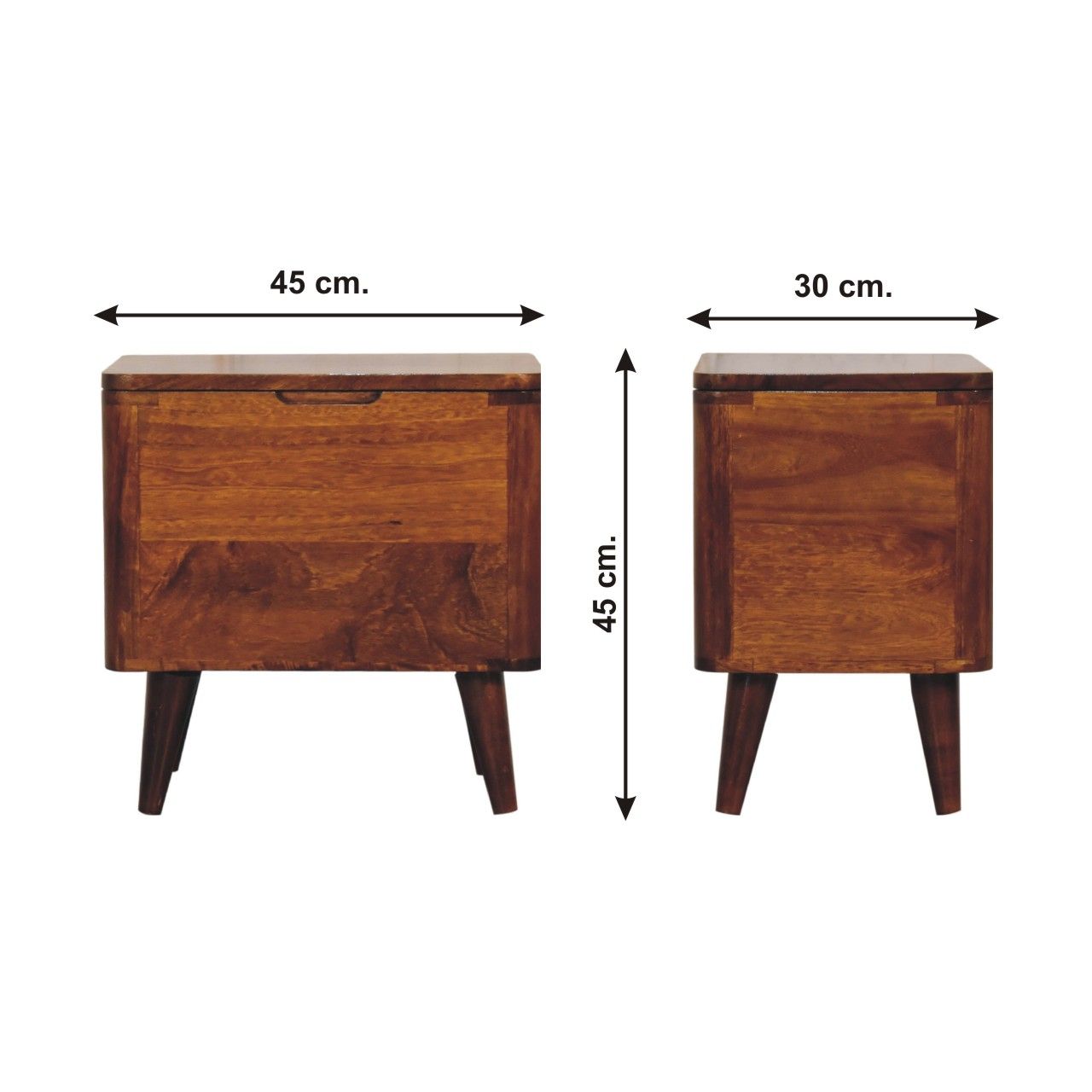 Lid Up Storage Stool - Brown