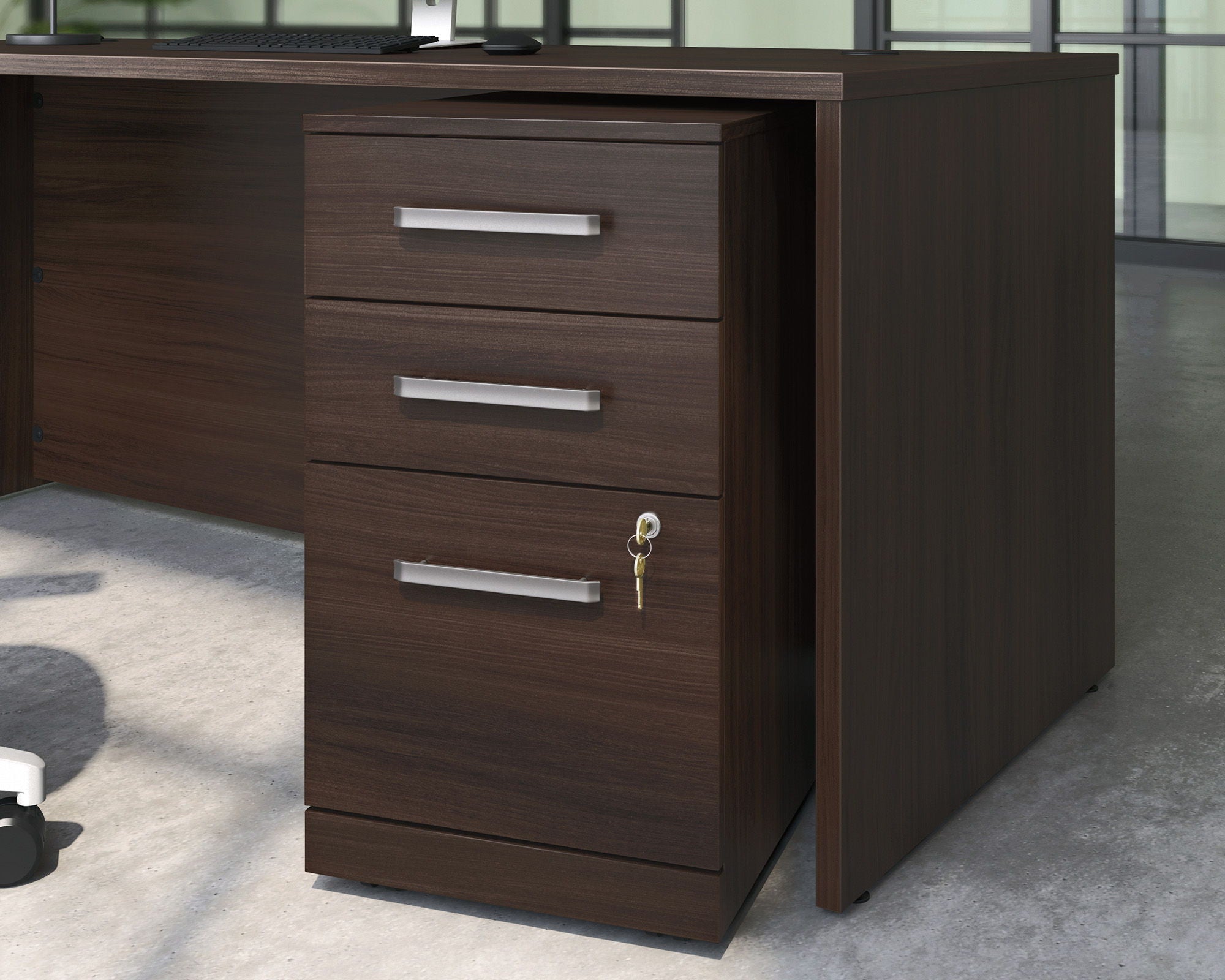 Commercial 3-Drawer Pedestal File Cabinet