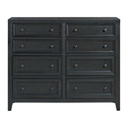 8 Drawer Dresser With Framed Fronts And Smooth Metal Glides