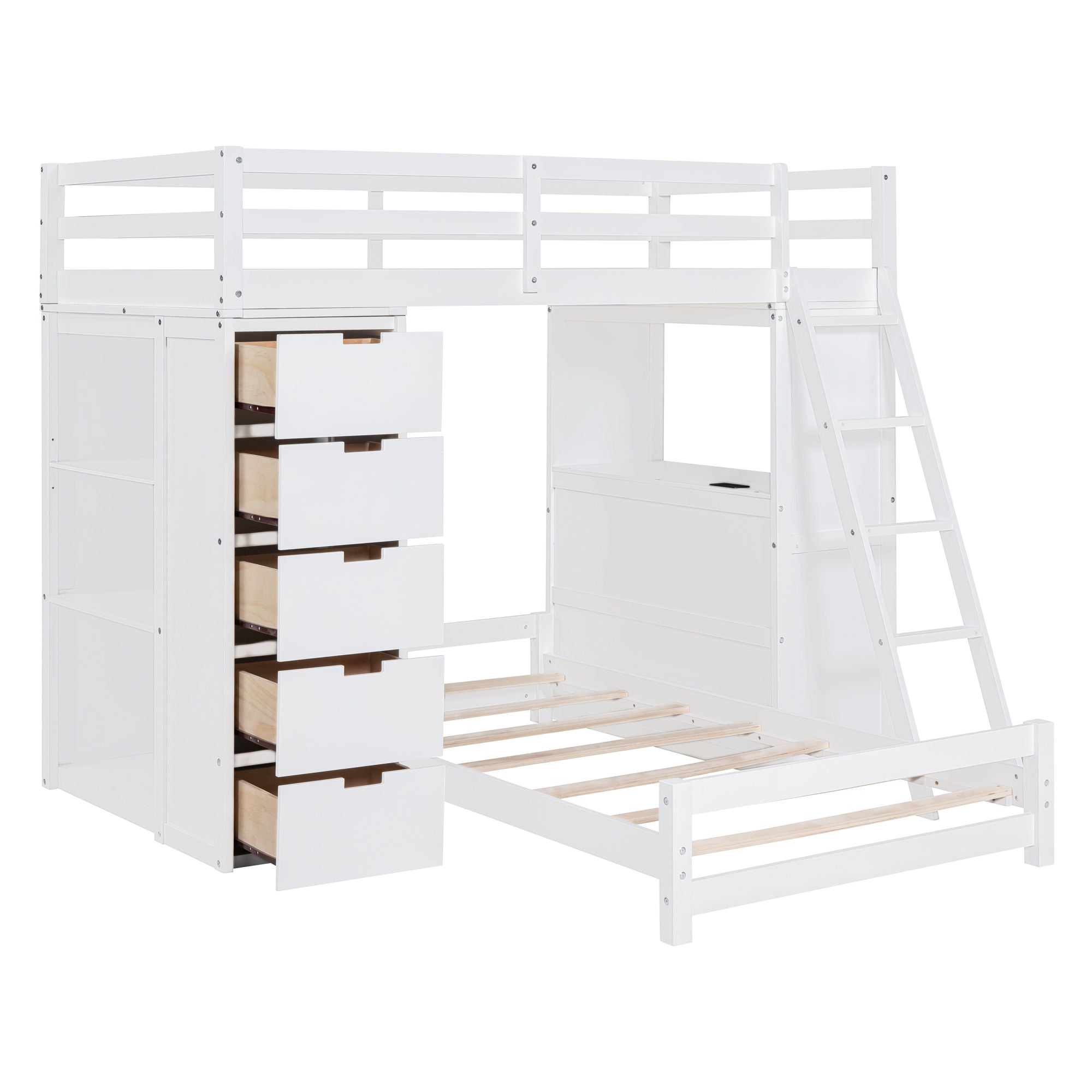 Bunk Bed With LED Light And USB Ports