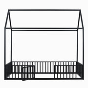 Metal House Bed With Fence And Door