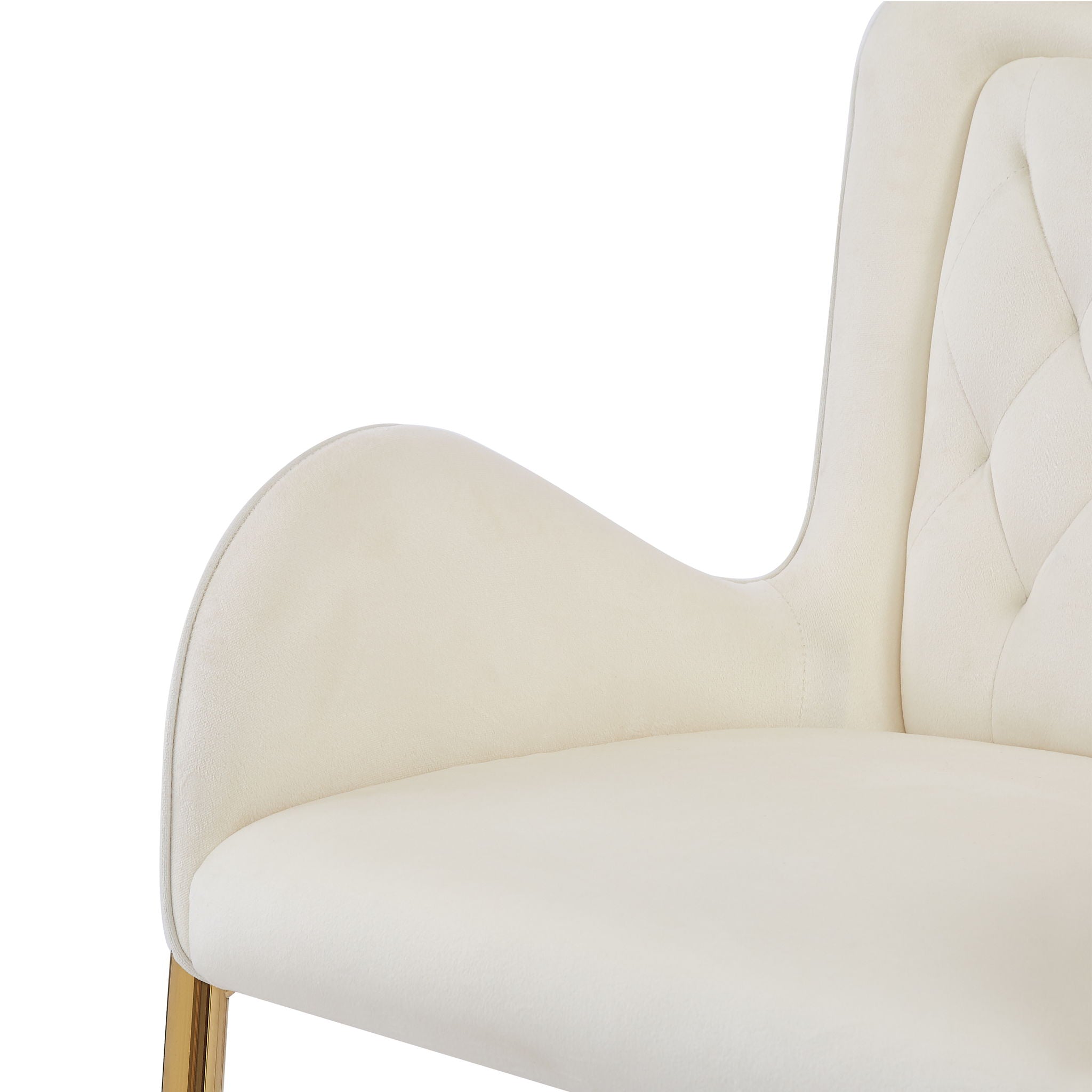 Velvet Fabric Counter Height Bar Stools (Set of 2)