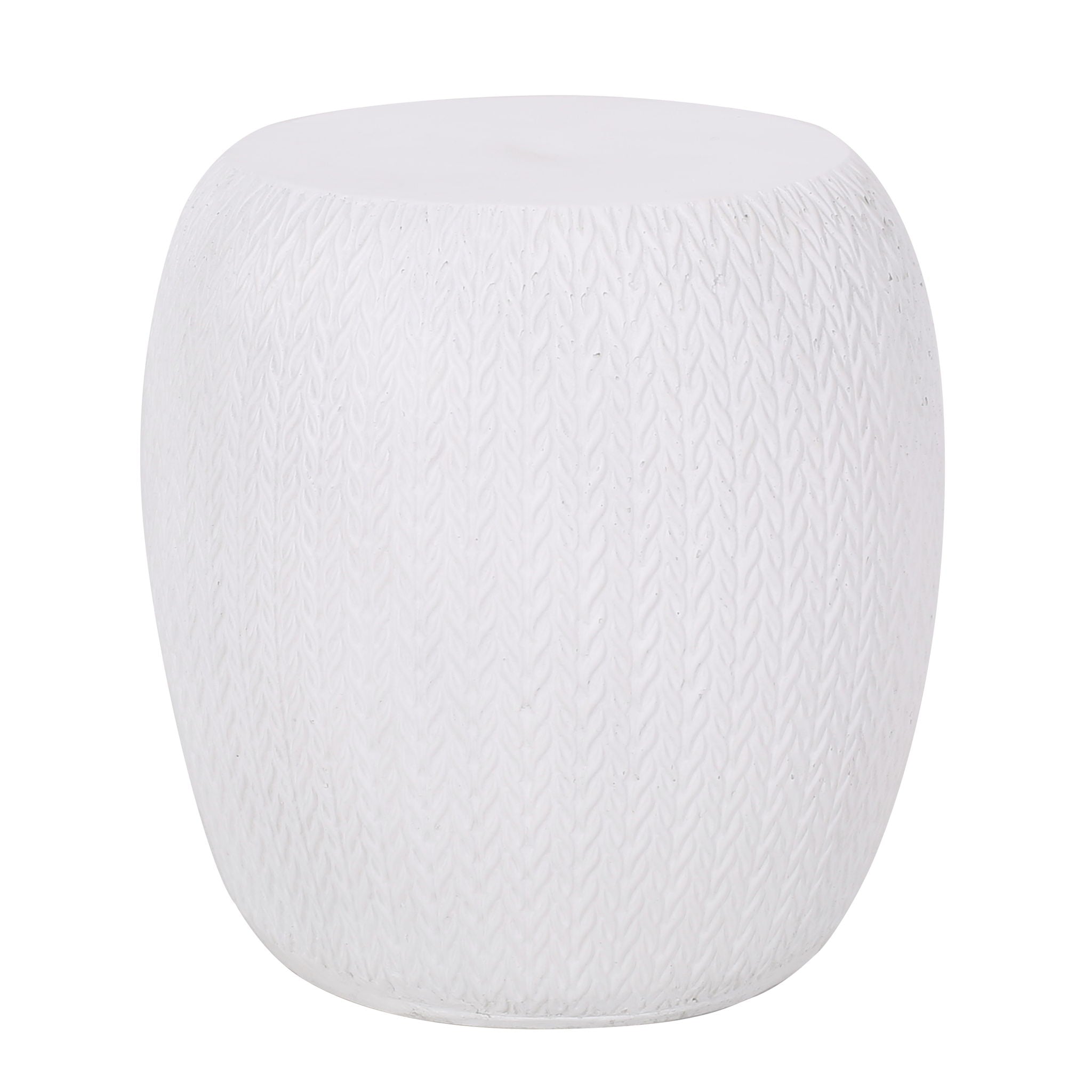 Outdoor Lightweight, Concrete Side Table - Antique White