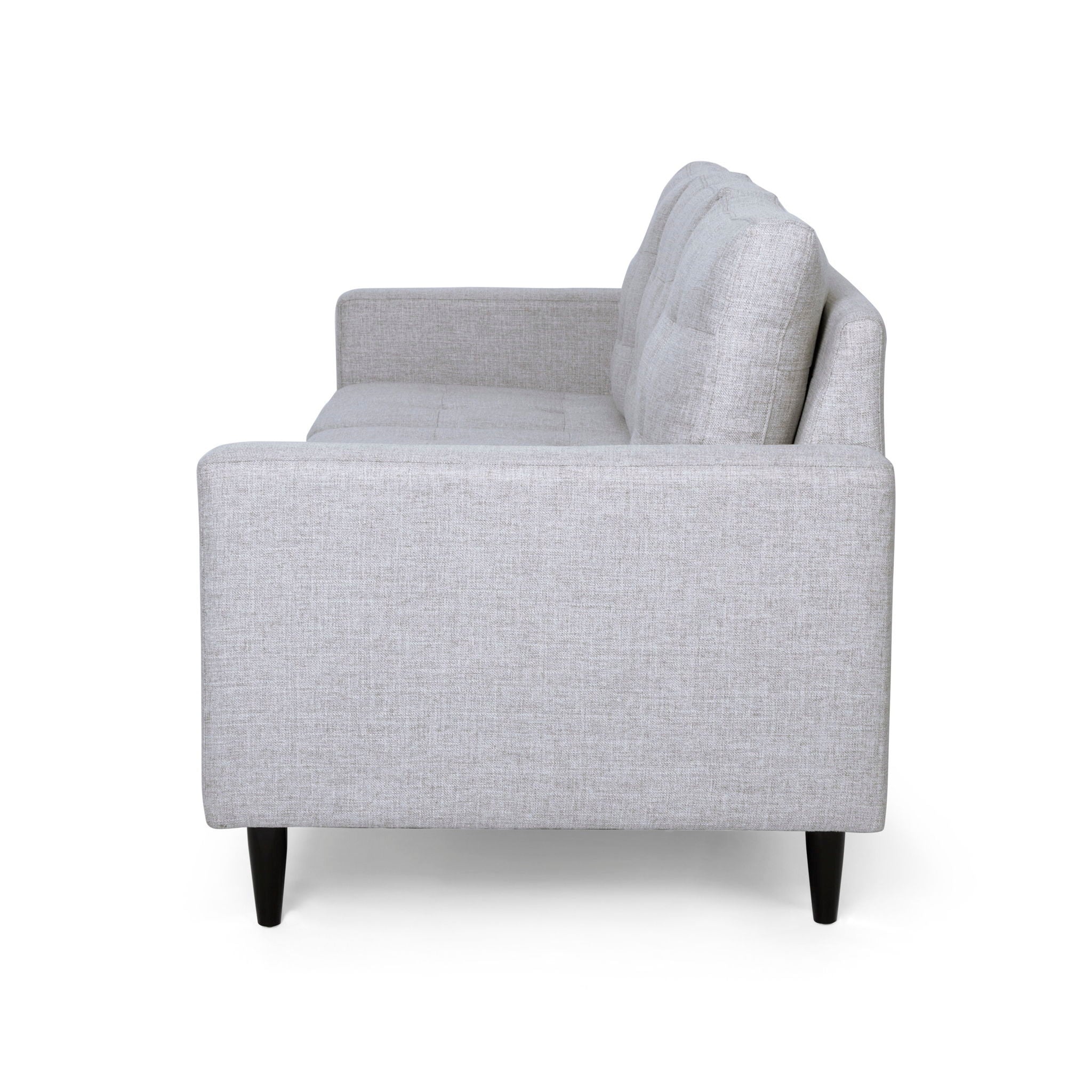 Jenny - Contemporary Tufted Fabric 3 Seater Sofa