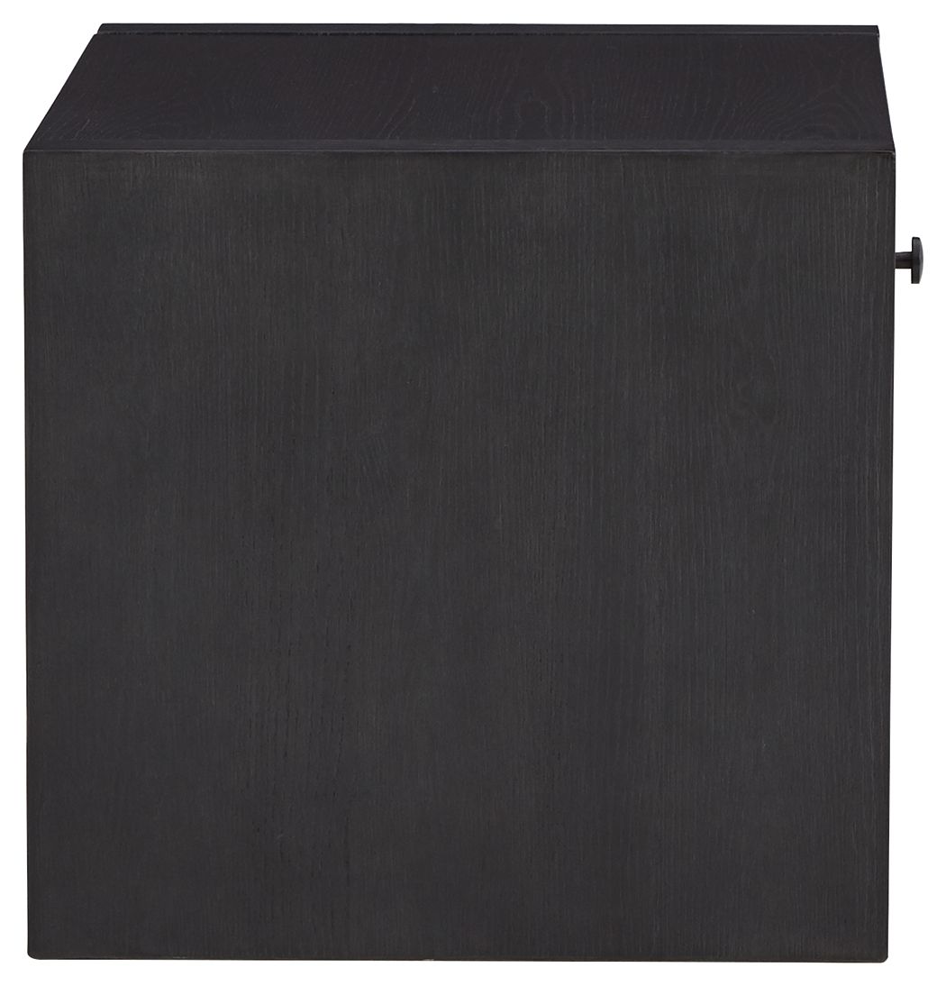 Signature Design by Ashley® Foyland - Black - Square End Table | Meri Furniture