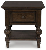 Signature Design by Ashley® Veramond - Dark Brown - Square End Table | Meri Furniture