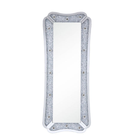 ACME Noralie - Accent Floor Mirror - Mirrored - Wood - 63" | Meri Furniture