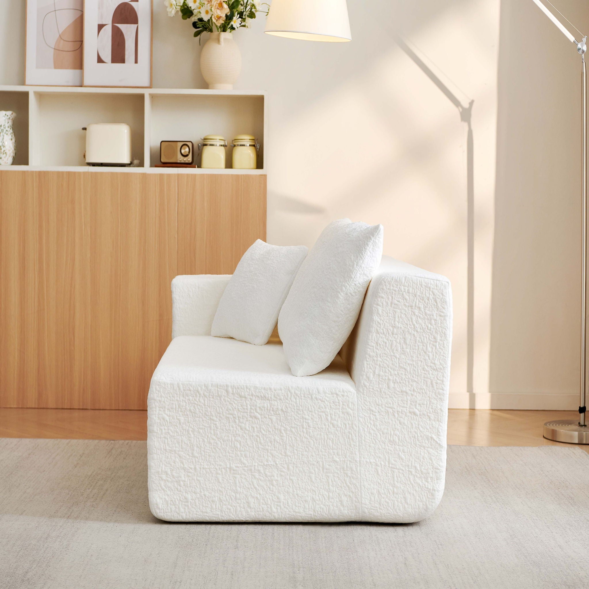 Modular Cloud Sectional Couch With L Shape Chaise, Deep Seat