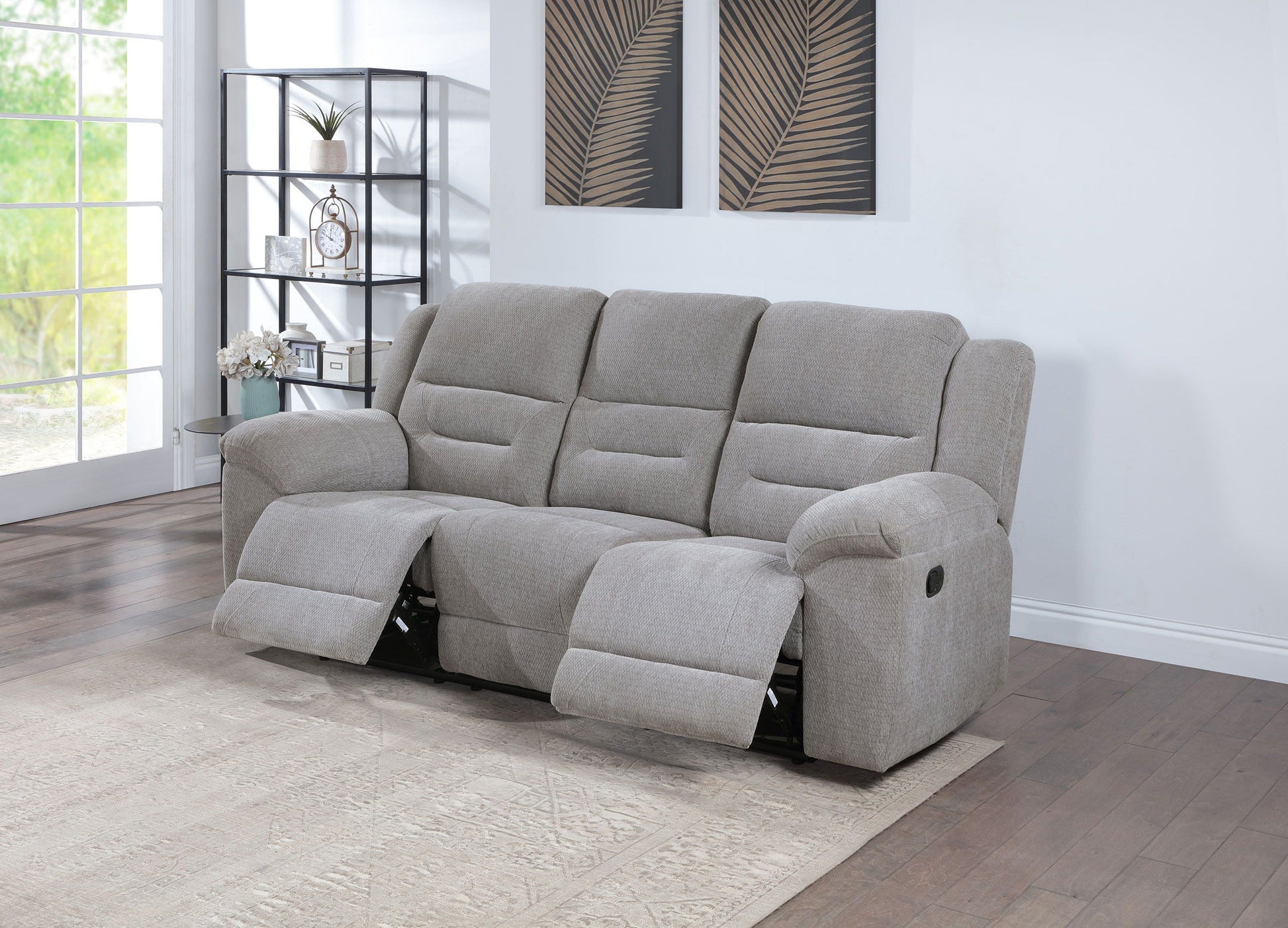 Coaster Fine Furniture Gilson - Chenille Upholstered Reclining Sofa - Gray | Meri Furniture