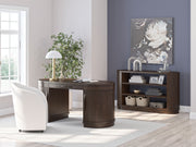 Signature Design by Ashley® Korestone - Warm Brown - 3 Pc. - Home Office Desk, Chair, Credenza | Meri Furniture