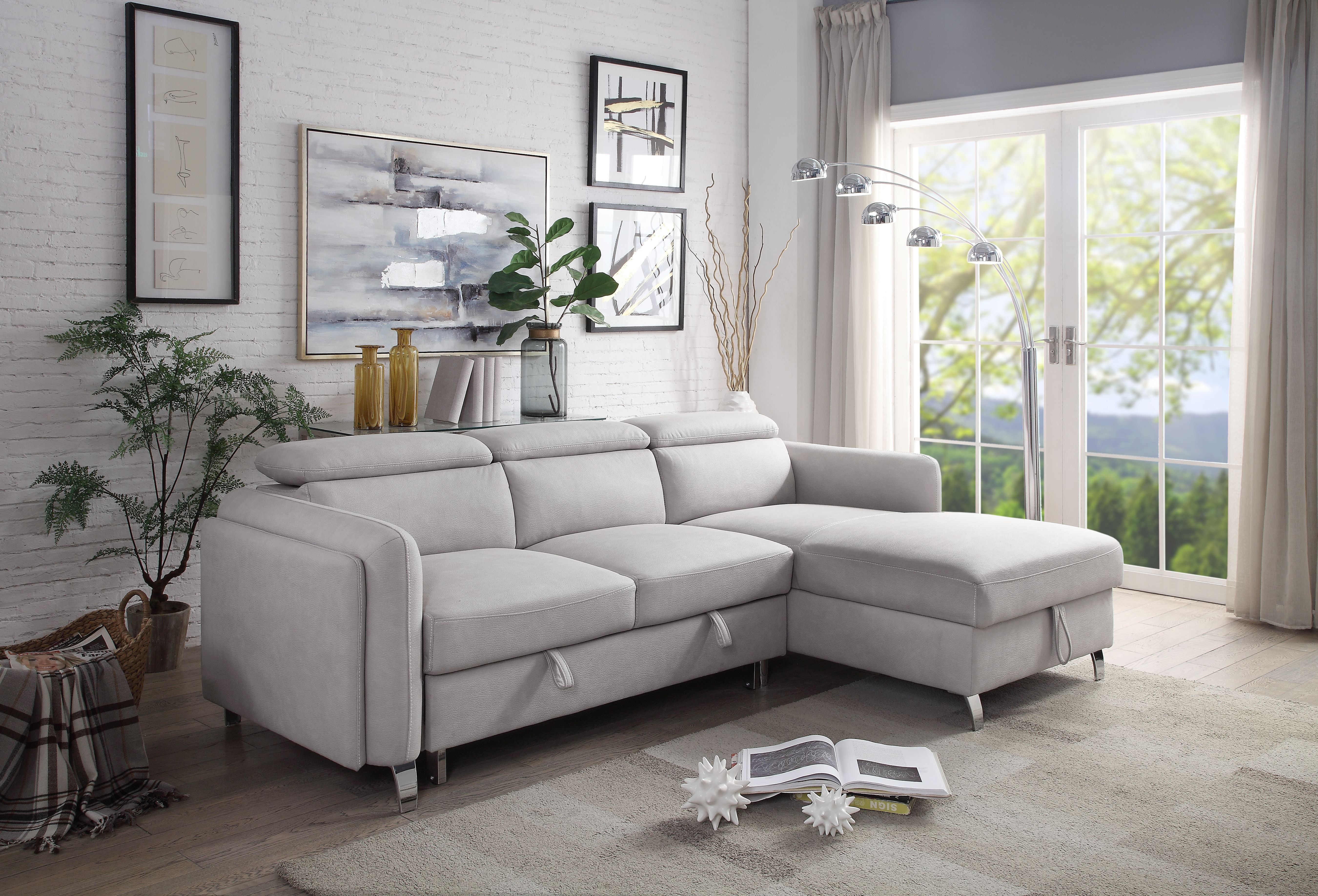 ACME Reyes - Sectional Sofa - Beige | Meri Furniture