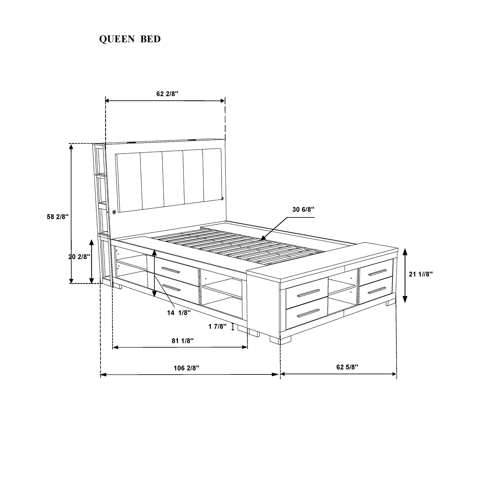 Messa - Bed With Storage Features And LED Lighting