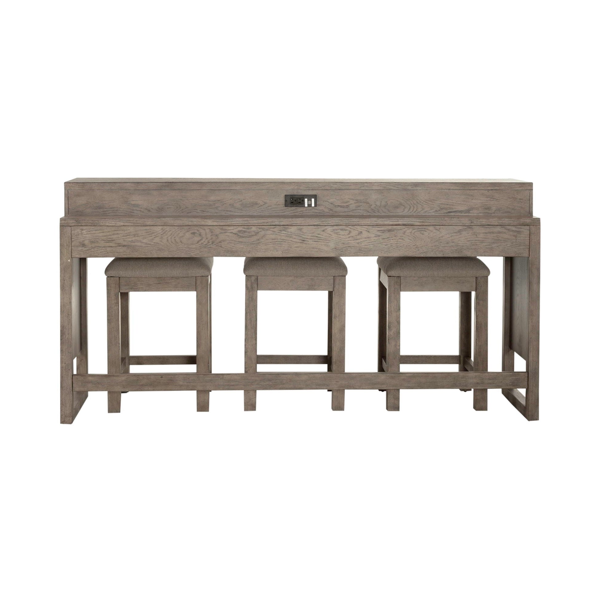 Liberty Furniture Bartlett Field - 4 Piece Living Room Set (Console Bar Table & 3 Console Stools) | Meri Furniture