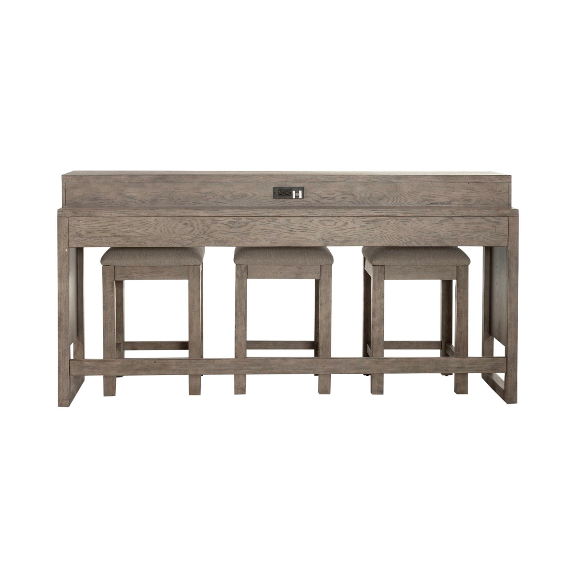 Liberty Furniture Bartlett Field - 4 Piece Living Room Set (Console Bar Table & 3 Console Stools) | Meri Furniture