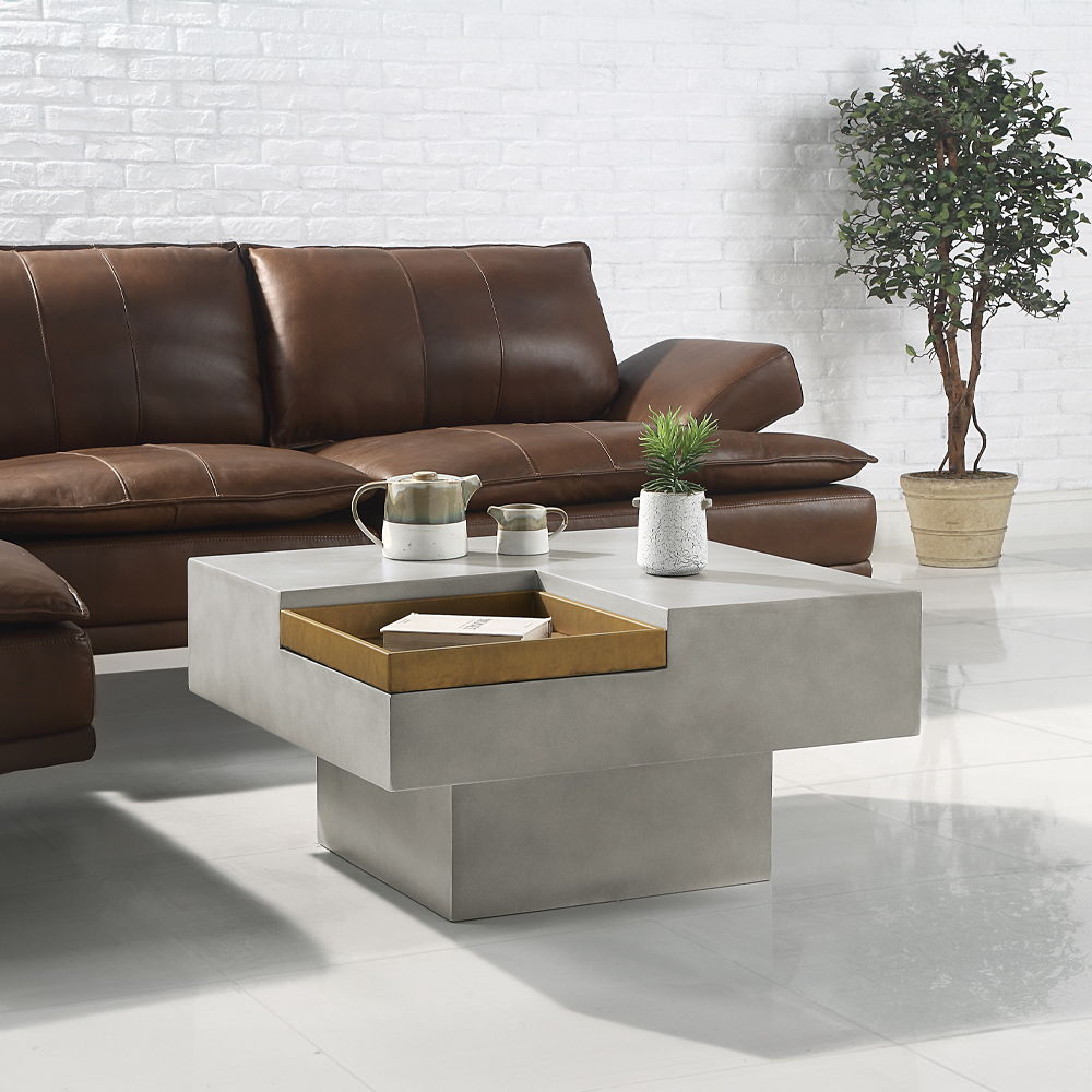 ACME Kailano - Coffee Table - Weathered Gray | Meri Furniture