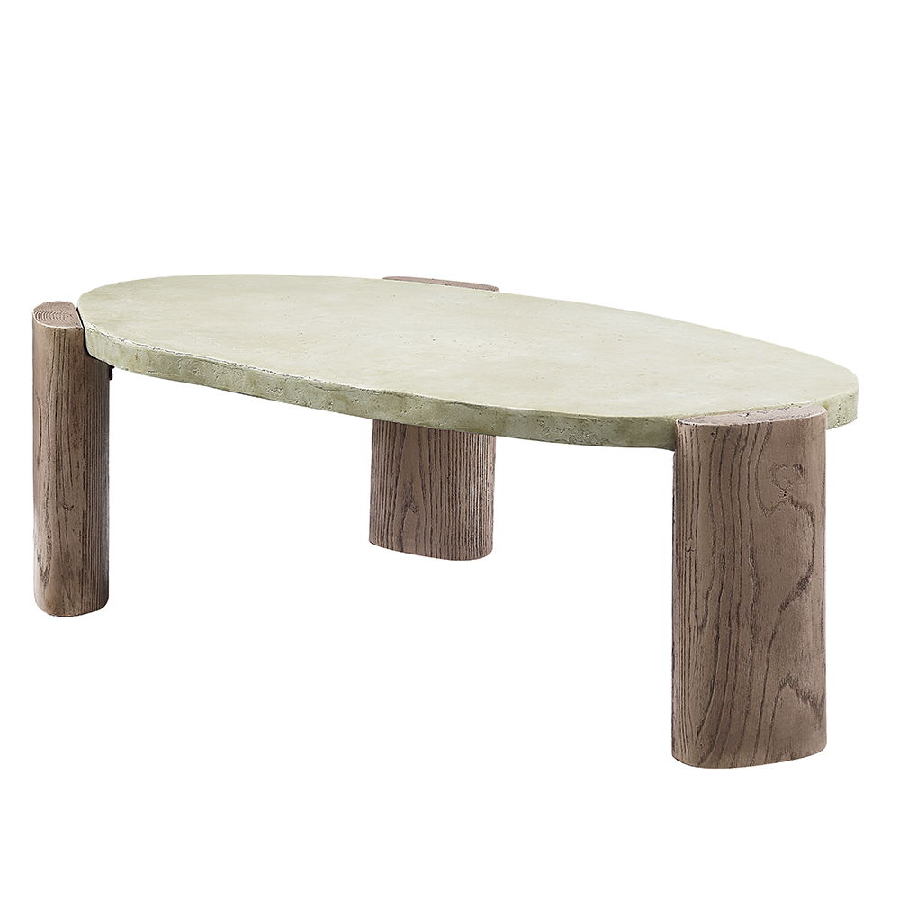 ACME Jacinda - Coffee Table - Weathered Gray & Oak | Meri Furniture