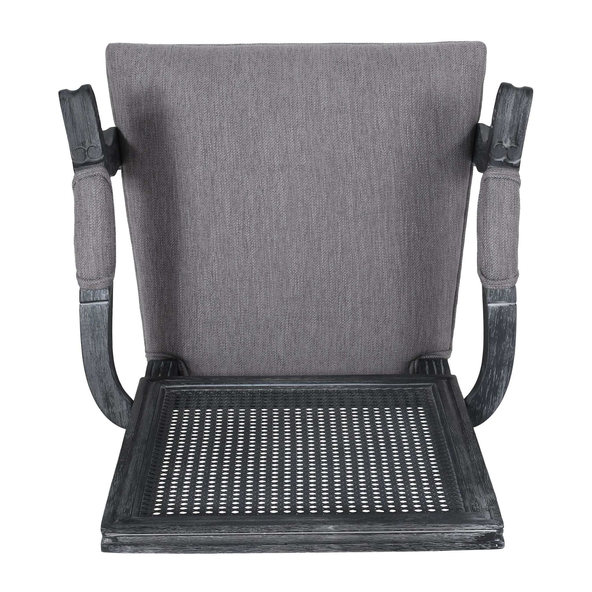 Elegant French Country Style Dining Chair With Cane Backrest