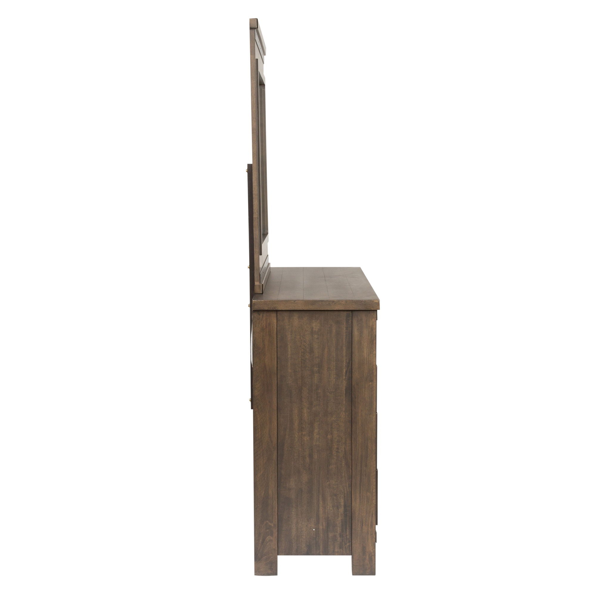 Liberty Furniture Thornwood Hills - Dresser & Mirror - Dark Brown | Meri Furniture