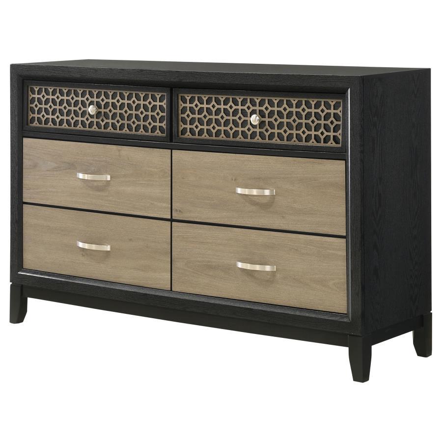 Coaster Fine Furniture Valencia - 6-Drawer Dresser - Black | Meri Furniture