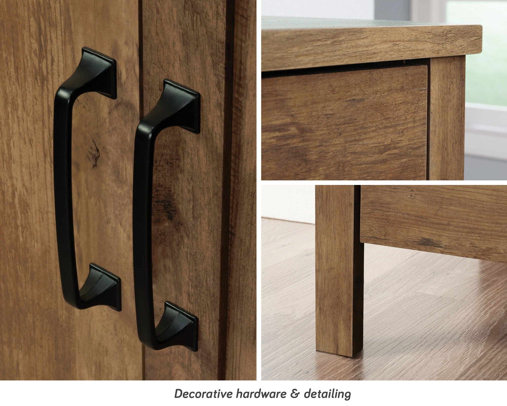 2-Door Storage Cabinet in Rural Pine