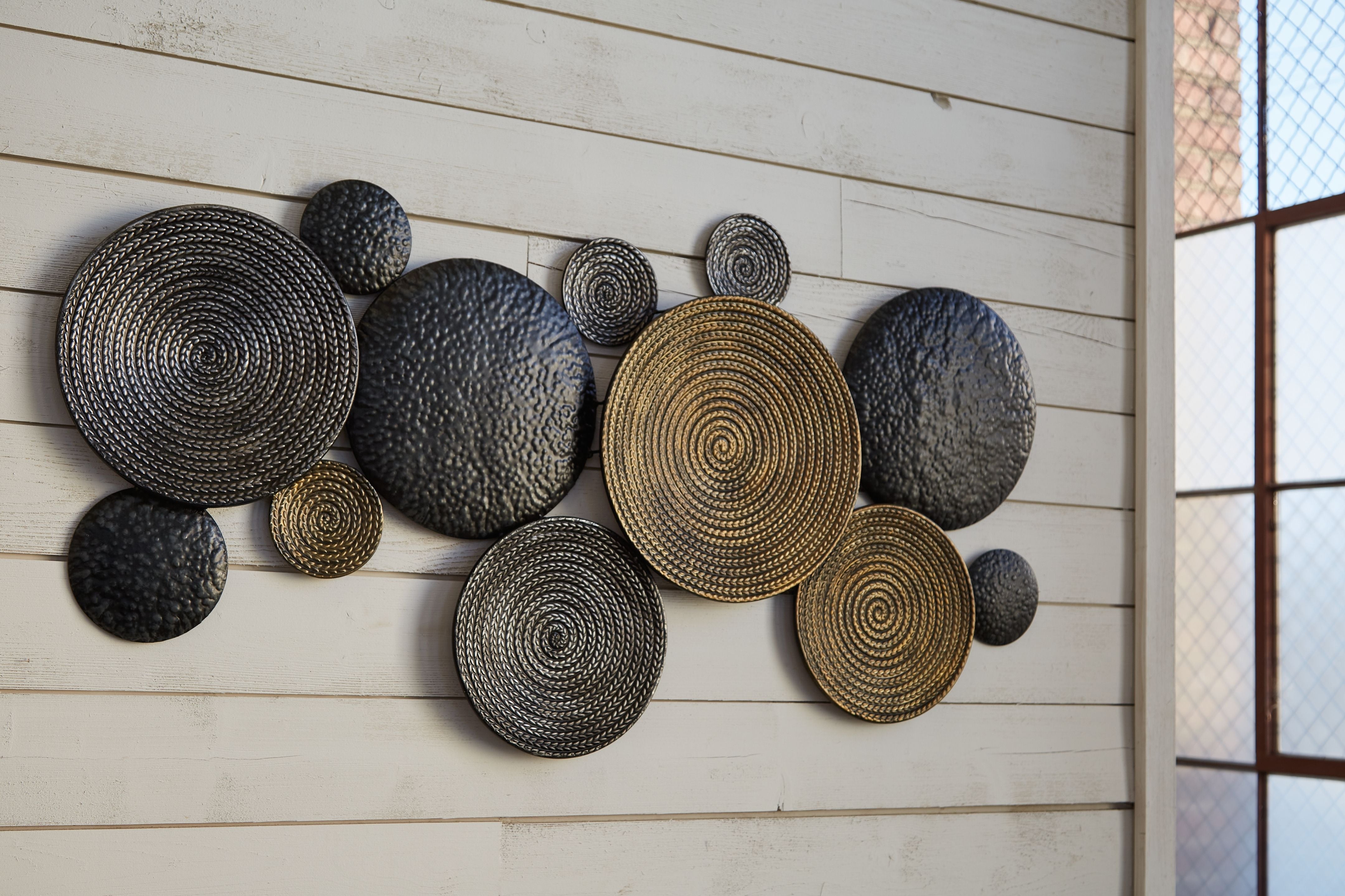 Ashley Furniture Emsley - Metallic / Black / Gray - Wall Decor | Meri Furniture