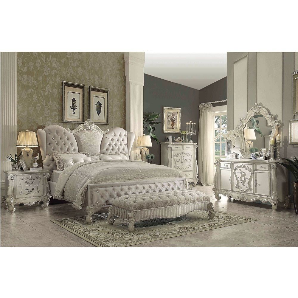 ACME The Versailles nightstand is the perfect accent to create the style of royalty your bedroom has been needing. | Meri Furniture