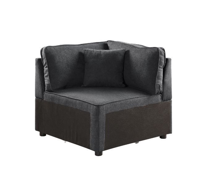 ACME Silvester - Wedge - Gray Fabric | Meri Furniture