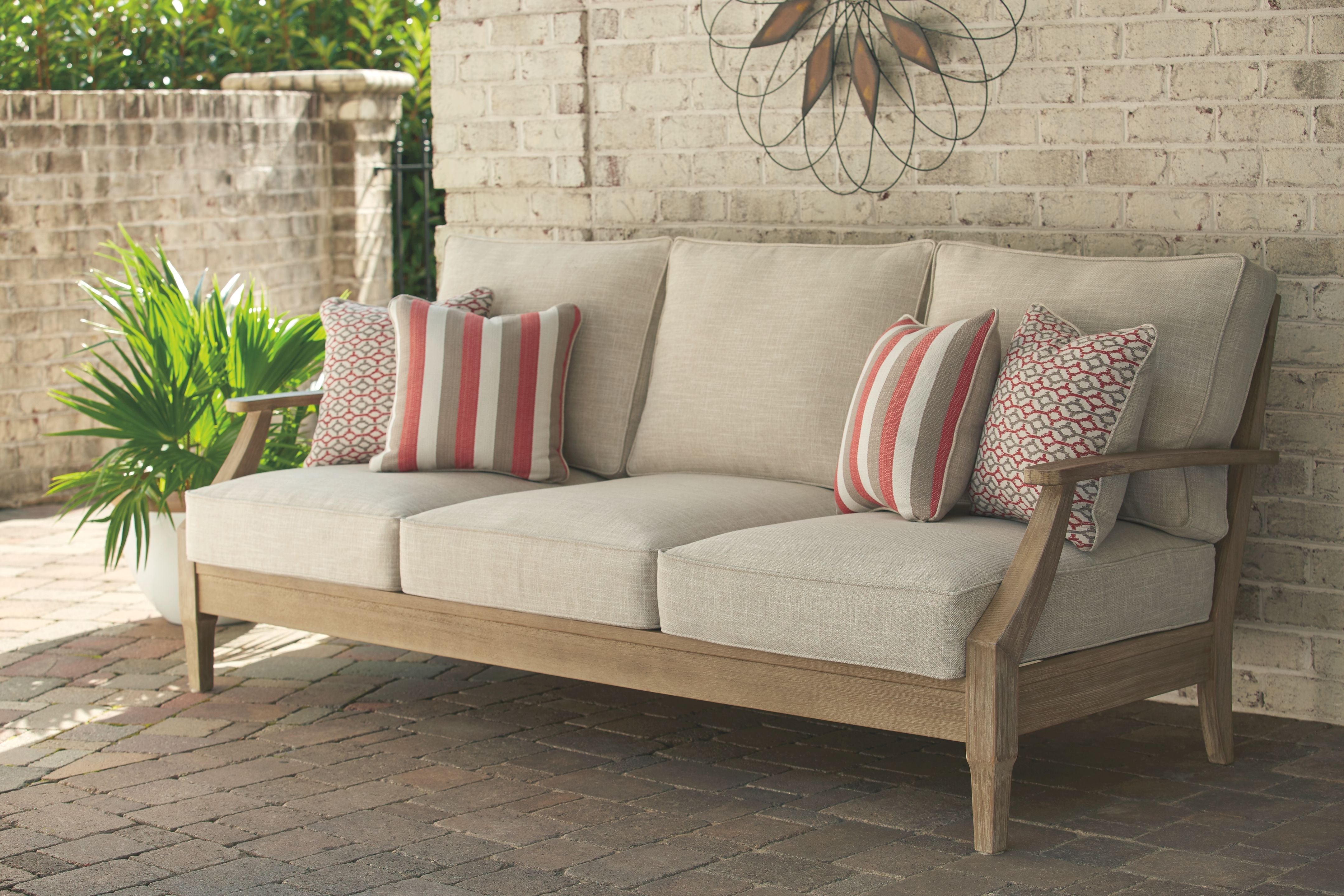 Ashley Furniture Clare - Beige - Sofa With Cushion | Meri Furniture
