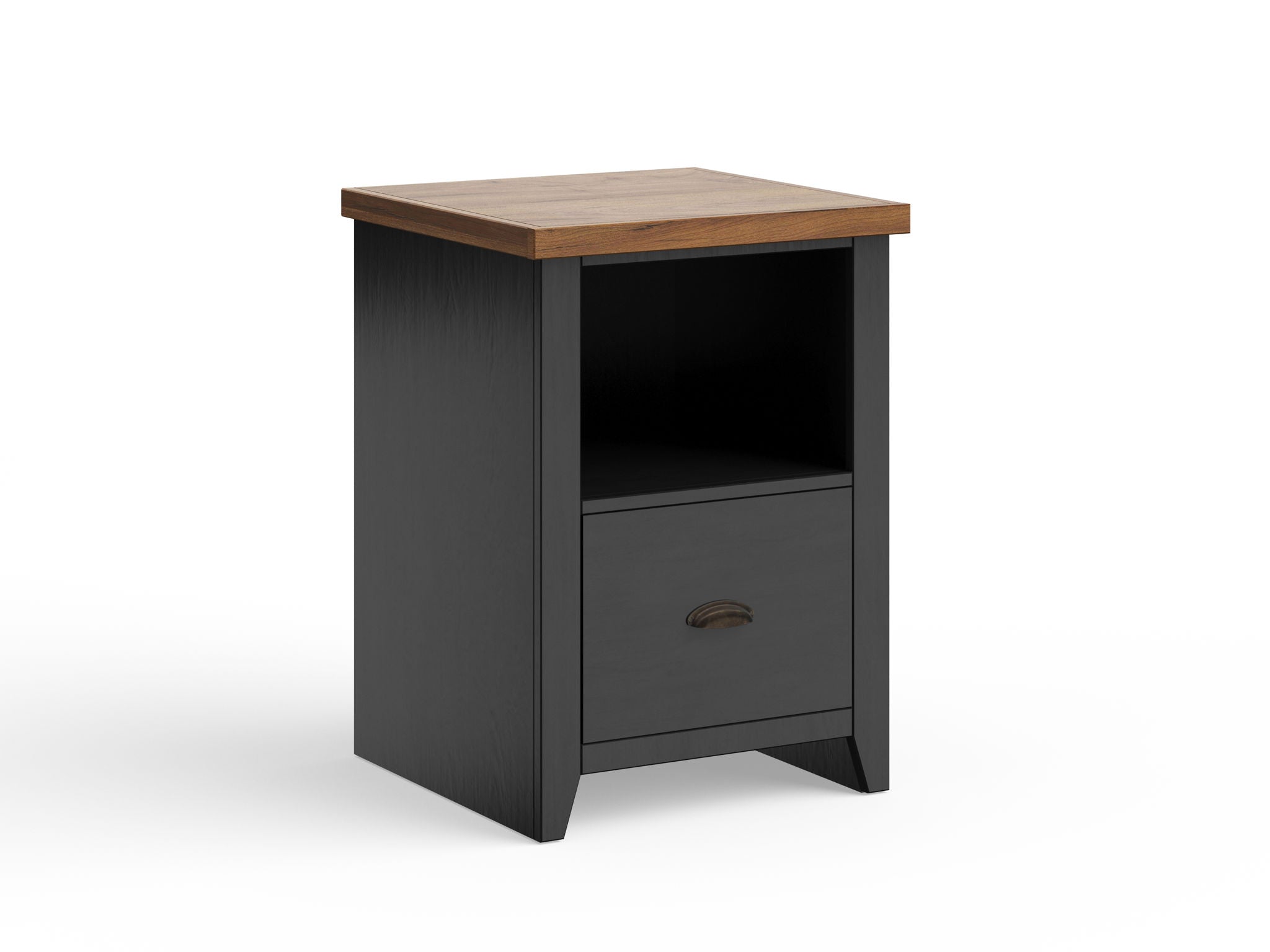 Essex - Drawer File - Black, Whiskey