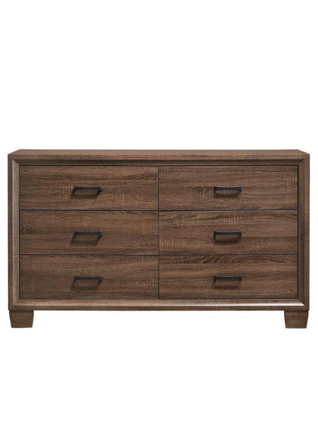 Coaster Fine Furniture Brandon - 6-Drawer Dresser - Warm Brown | Meri Furniture