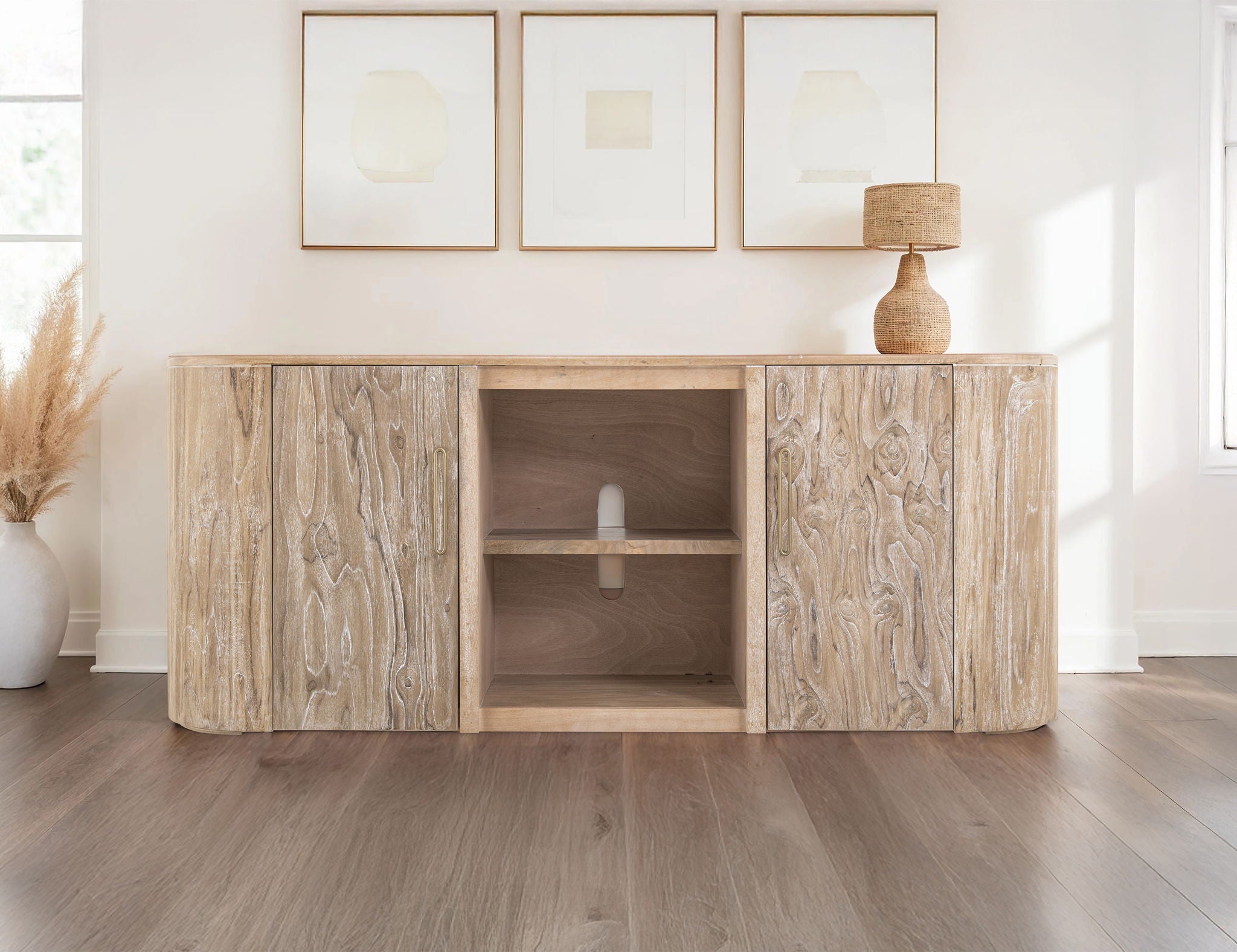 Balam - TV Stand - Ivory White