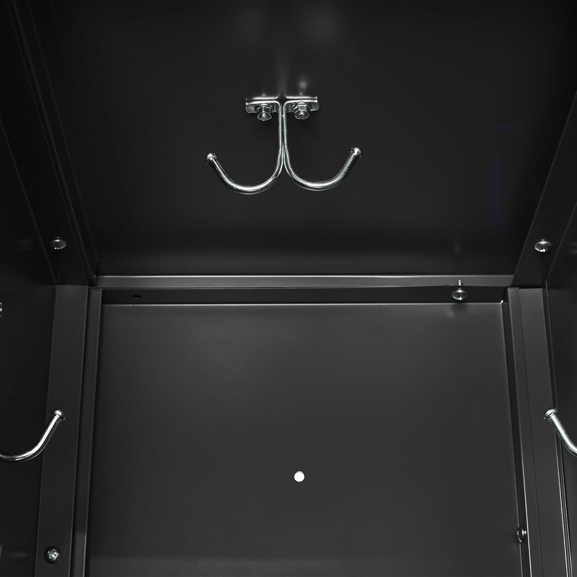 6 Door Lockers With Lock For Secure Storage - Black