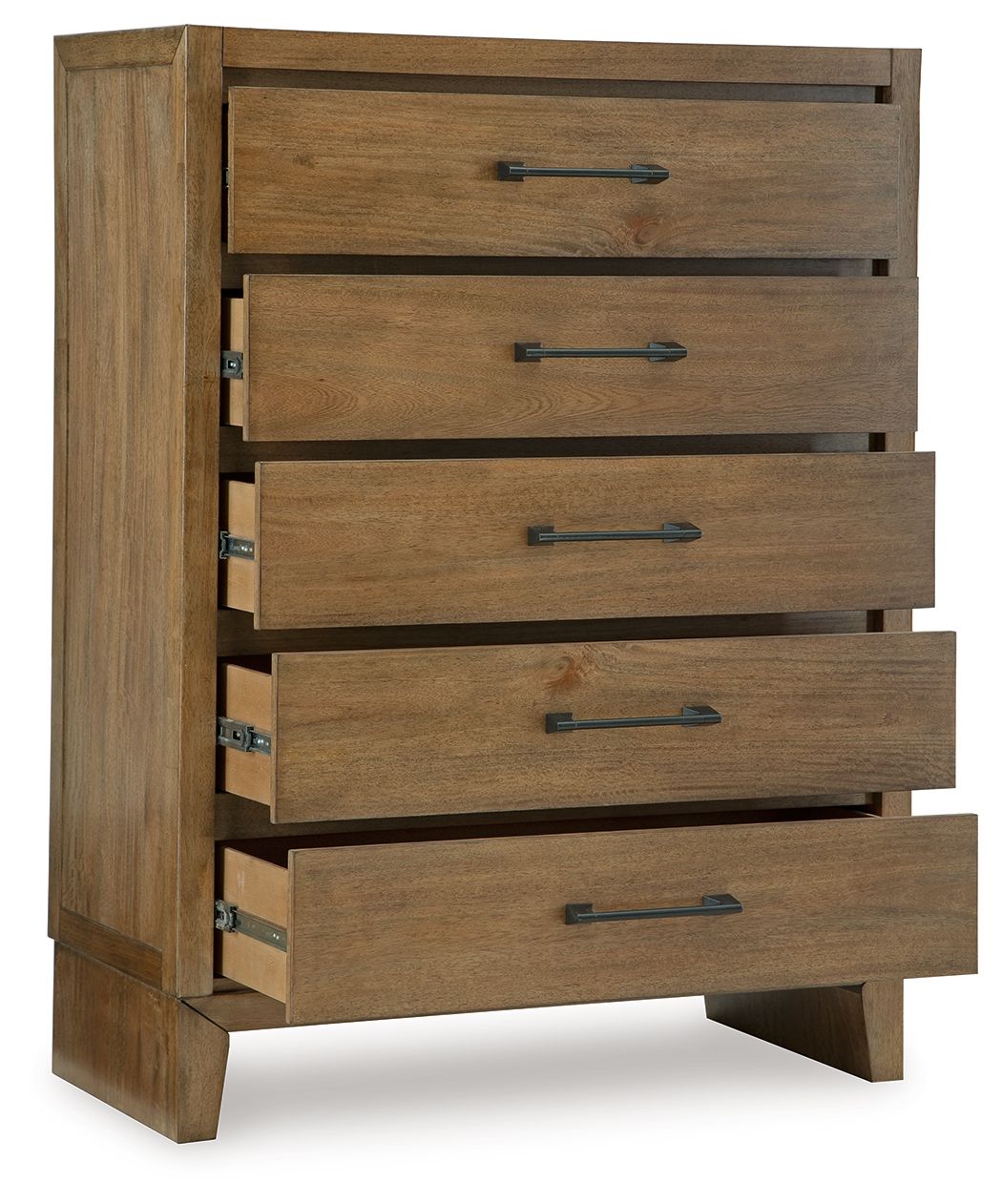 Signature Design by Ashley® Sherbana - Light Brown - Five Drawer Chest | Meri Furniture
