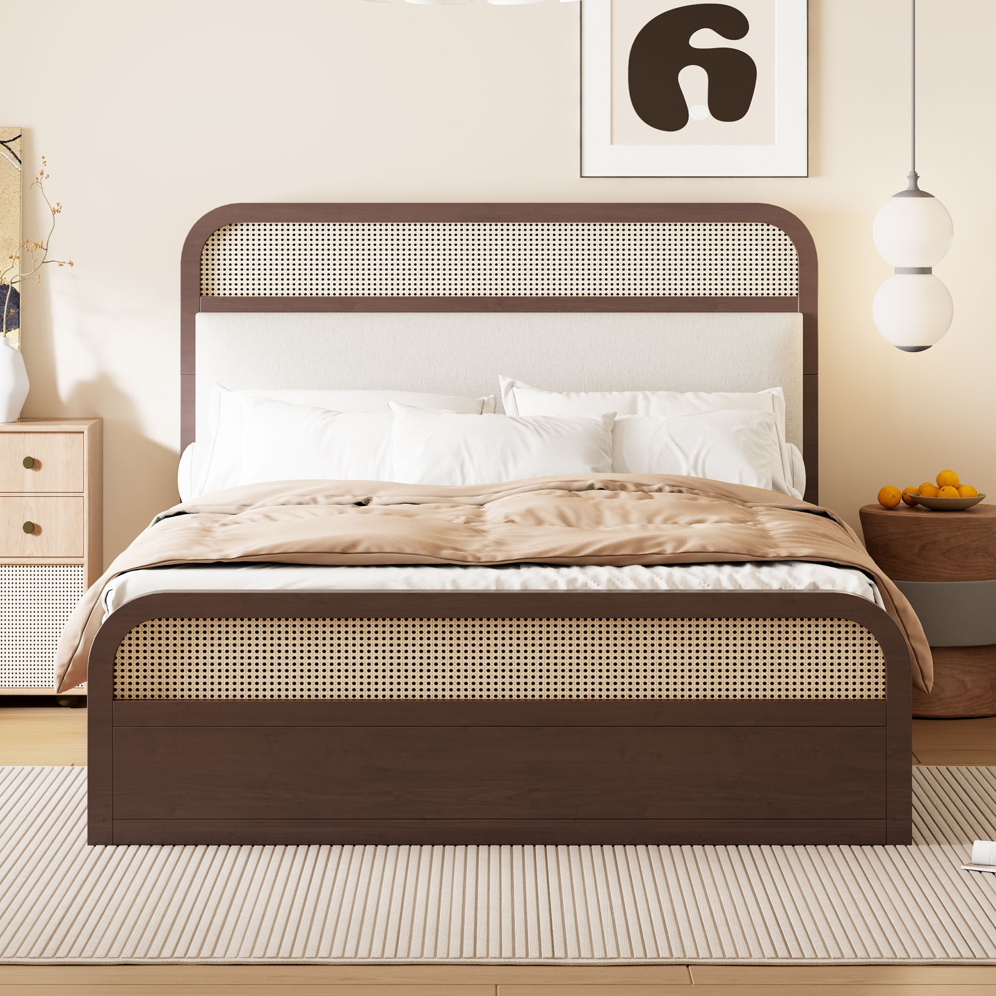 Platform Bed With Trundle And 2 Drawers